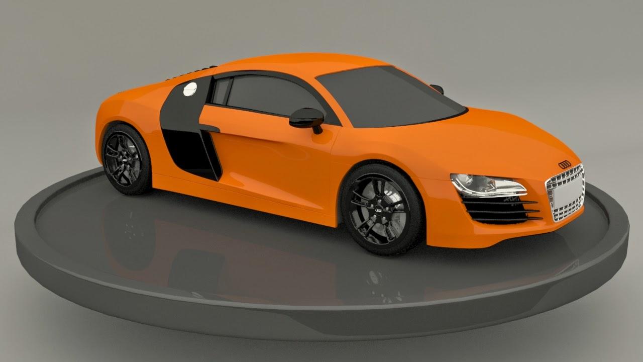 1280x720 Orange Audi R8