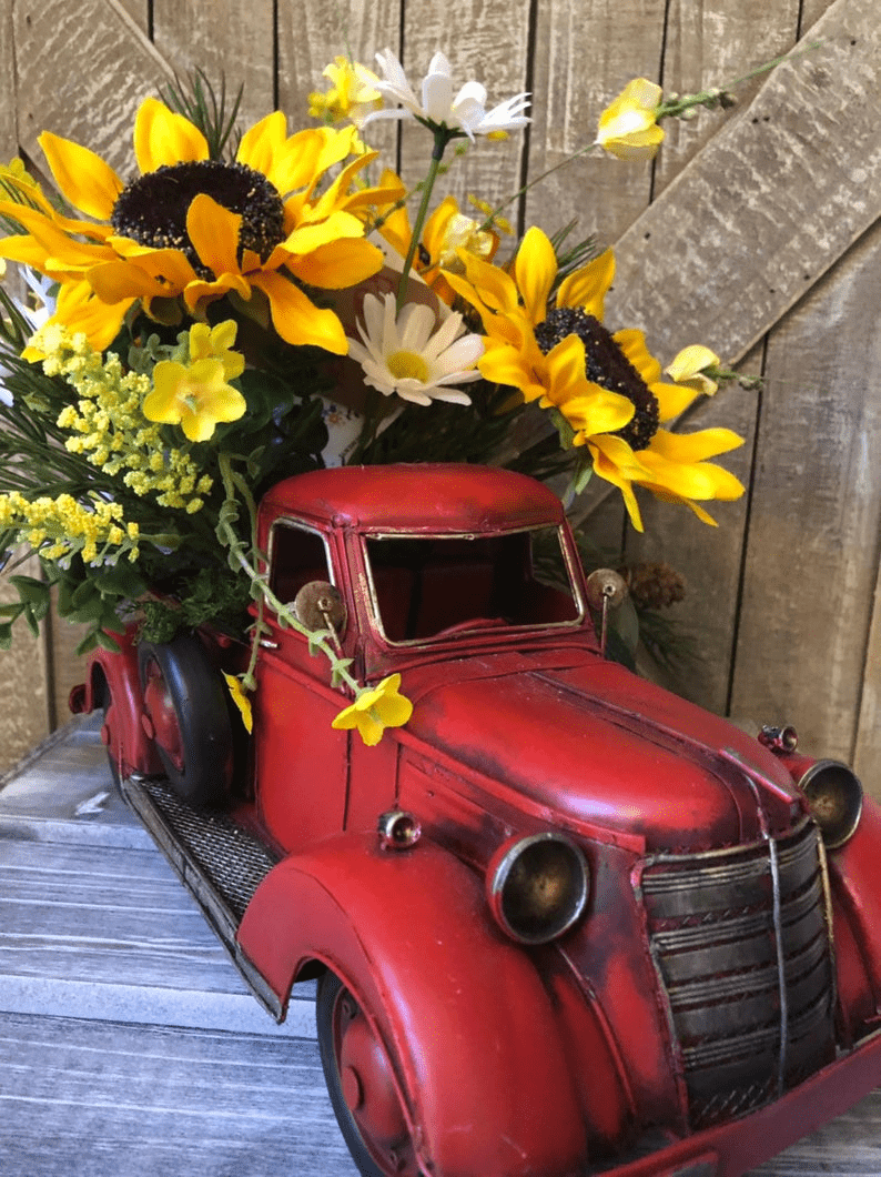 794x1060 Red Metal Truck Decor