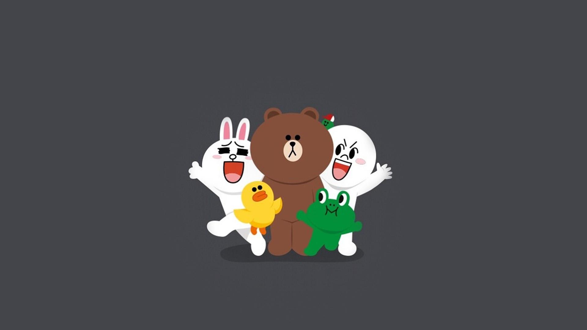 1920x1080 Line Friends Chracter Cute Art Anime Wallpaper
