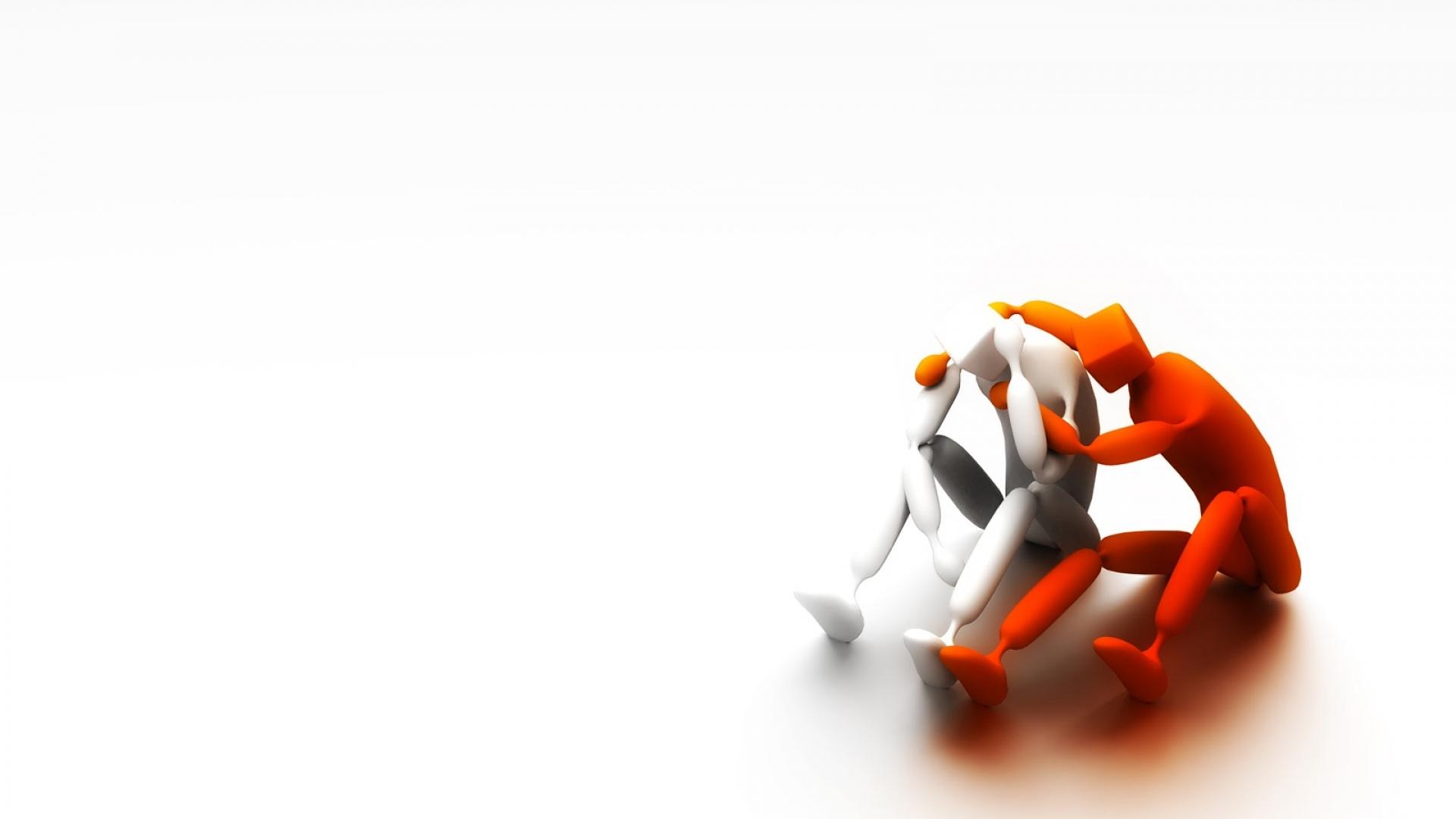 1920x1080 Download Wallpaper 1920x1080 clipart, people, friends, grief, support Full HD 1080p HD Background