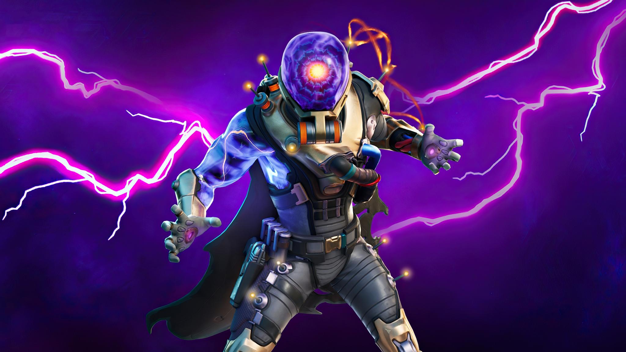 2048x1152 Download 2048x1152 wallpaper lightning man, skin, fortnite, online game, dual wide, widescreen, 2048x1152 HD image, background, 25070