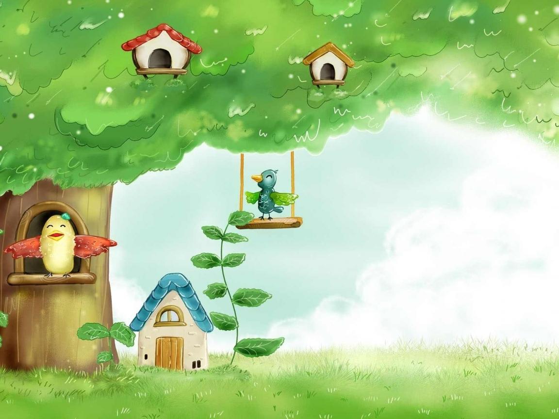 1152x864 Free download Summer birds birdhouses wallpaper in Cartoon Anime wallpaper [1152x864] for your Desktop, Mobile & Tablet. Explore Summer Birds Wallpaper. Bird Wallpaper for Walls, Animal Wallpaper for Desktop