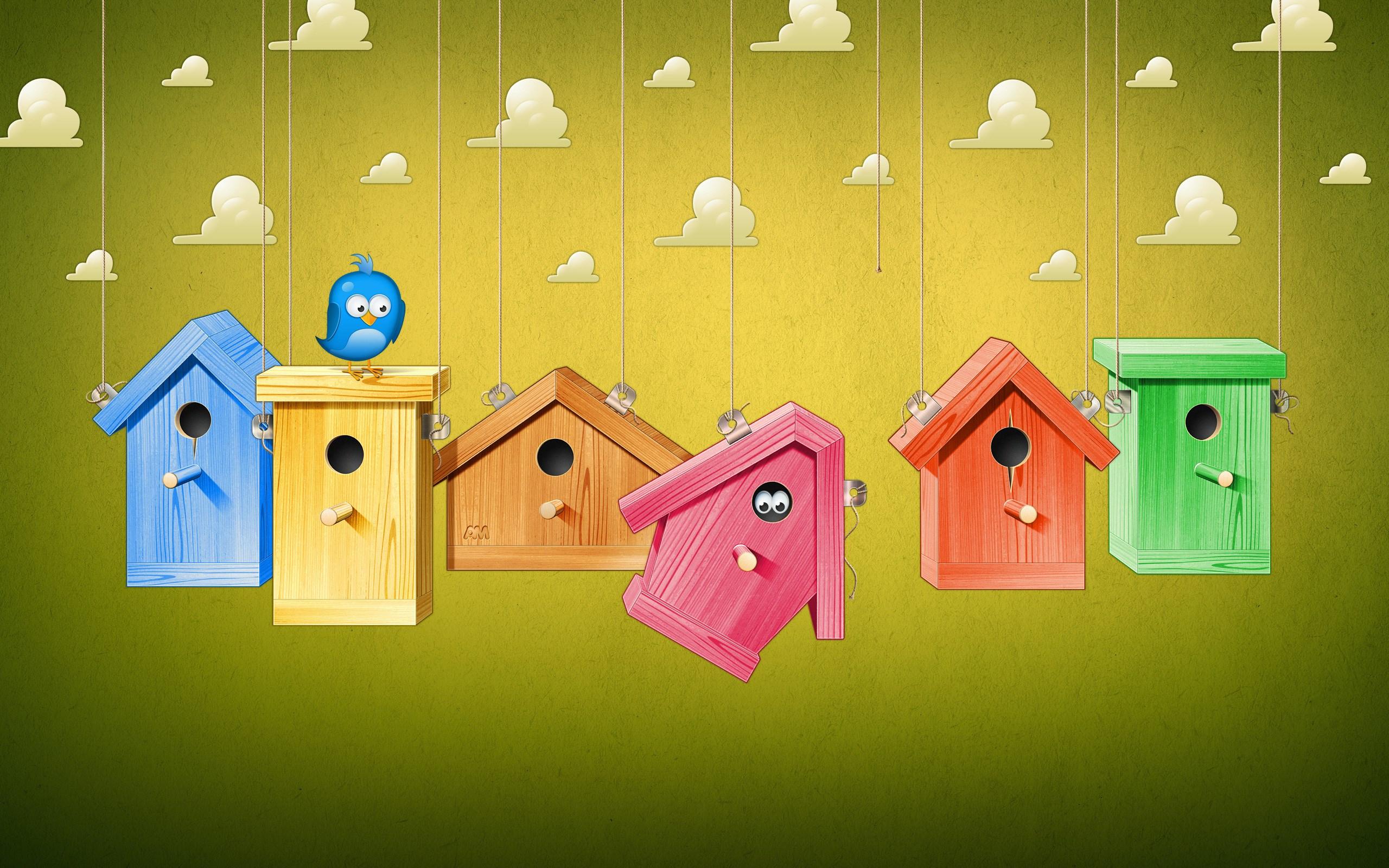 2560x1600 Bird Cages Art Cartoon