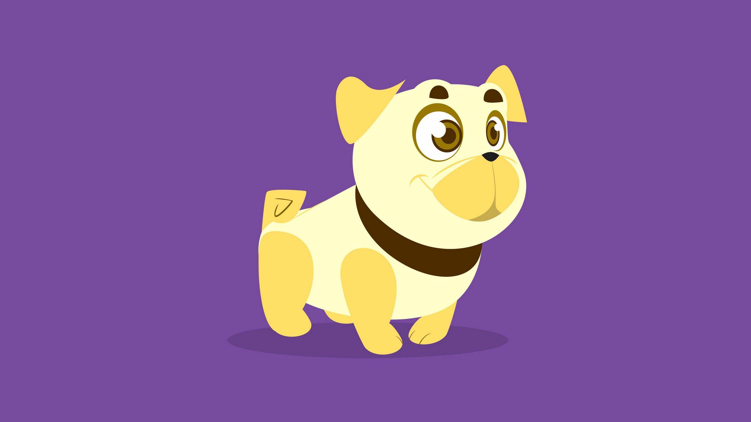 2560x1440 Download wallpaper 2560x1440 dog, art, cute, smile widescreen 16:9 HD background