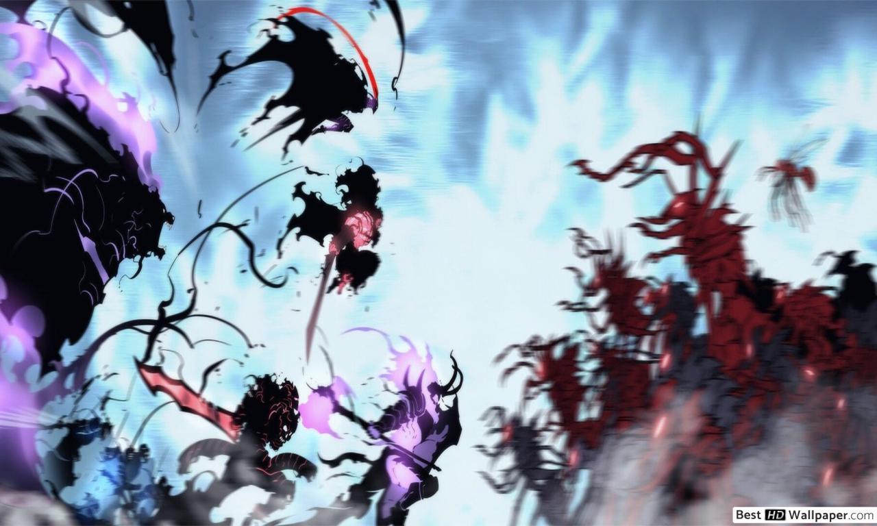 1280x768 Solo Leveling Army Vs Monsters HD wallpaper download