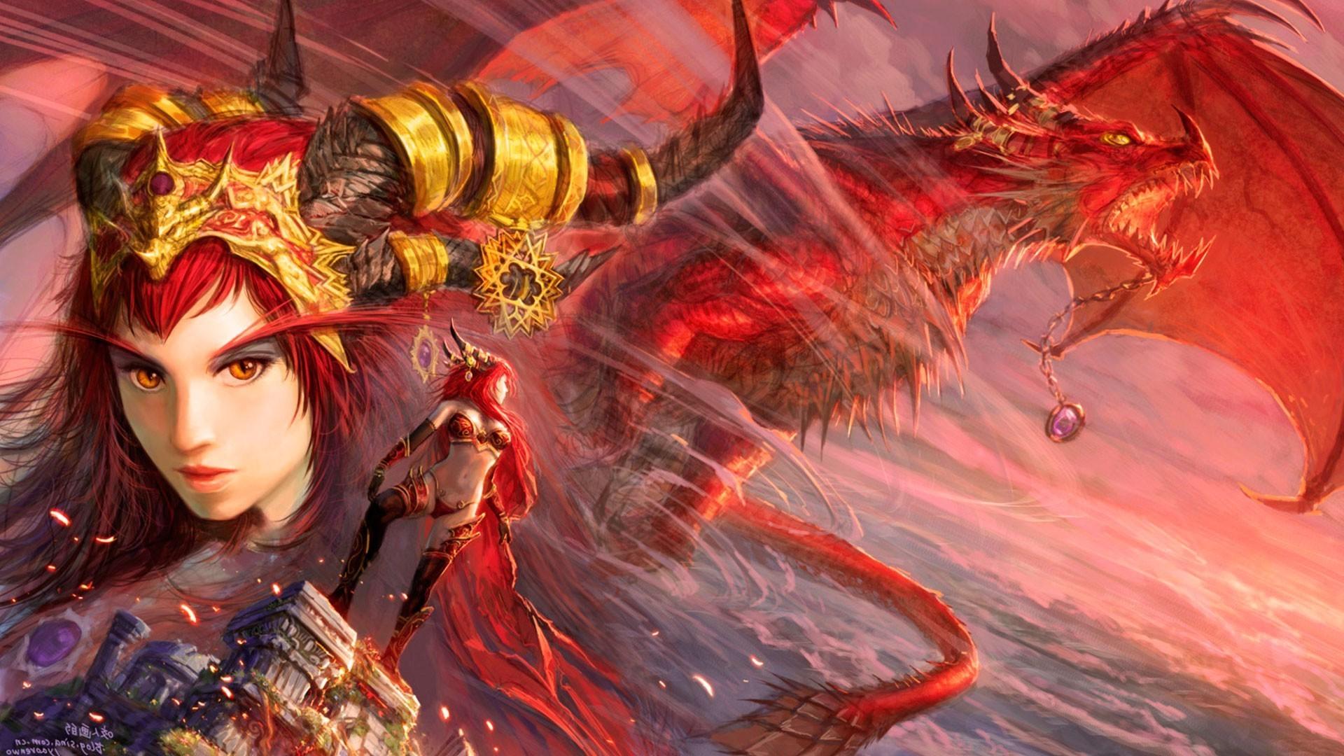 1920x1080 Alexstrasza, World Of Warcraft, Dragon Wallpaper HD / Desktop and Mobile Background