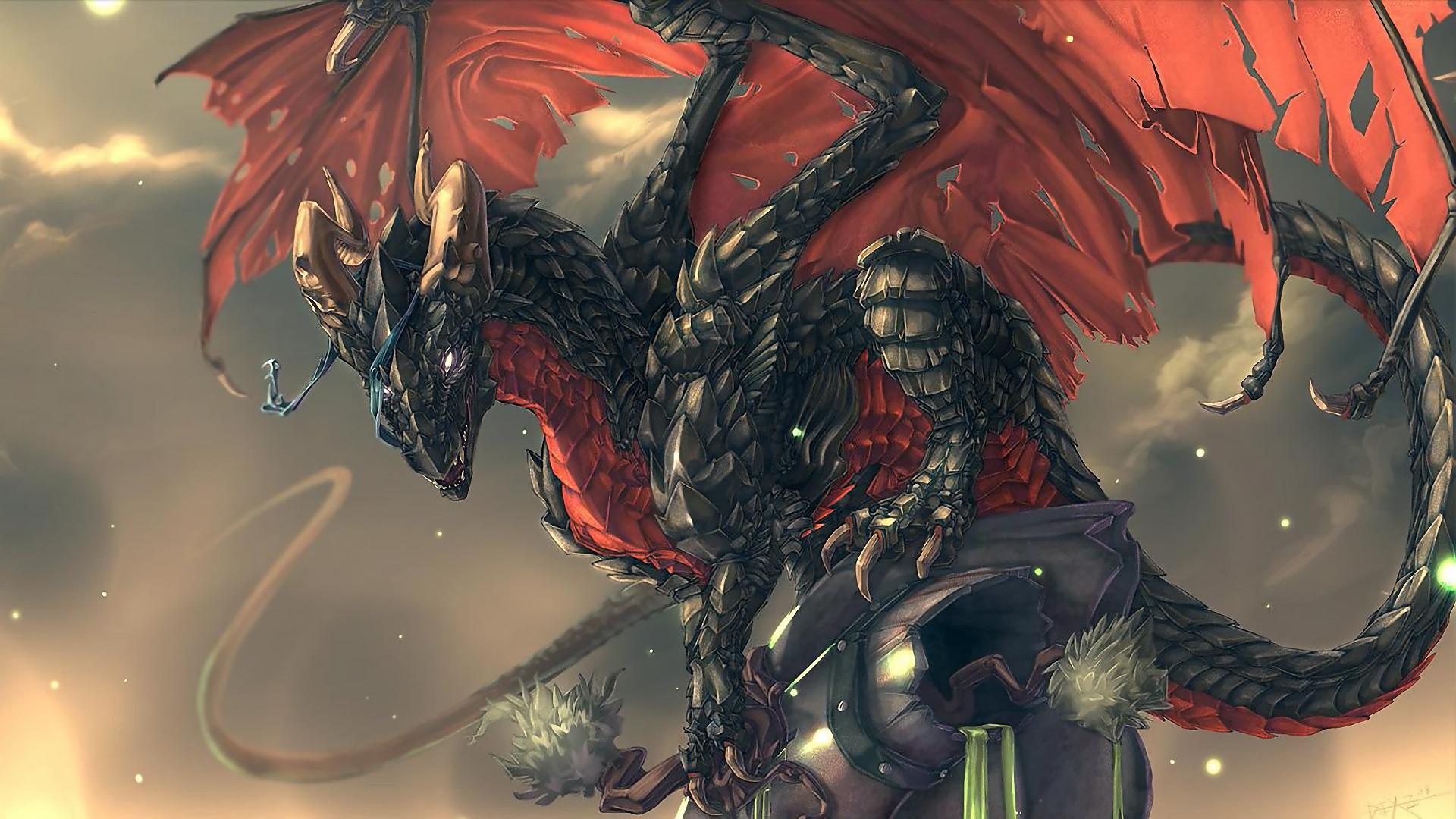 1920x1080 Black Dragon Wallpaper background picture