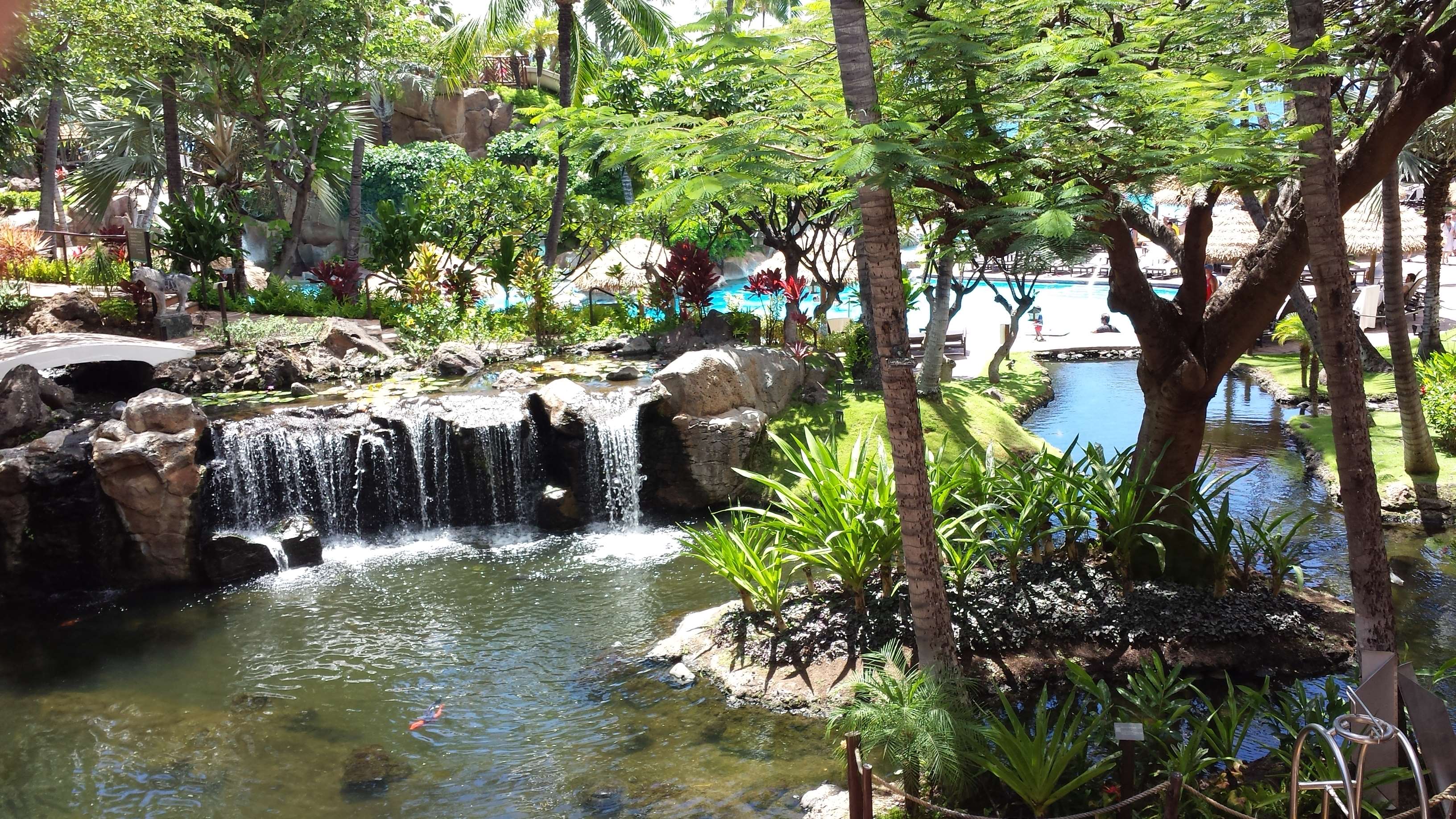 3264x1836 hawaii, waterfall wallpaper