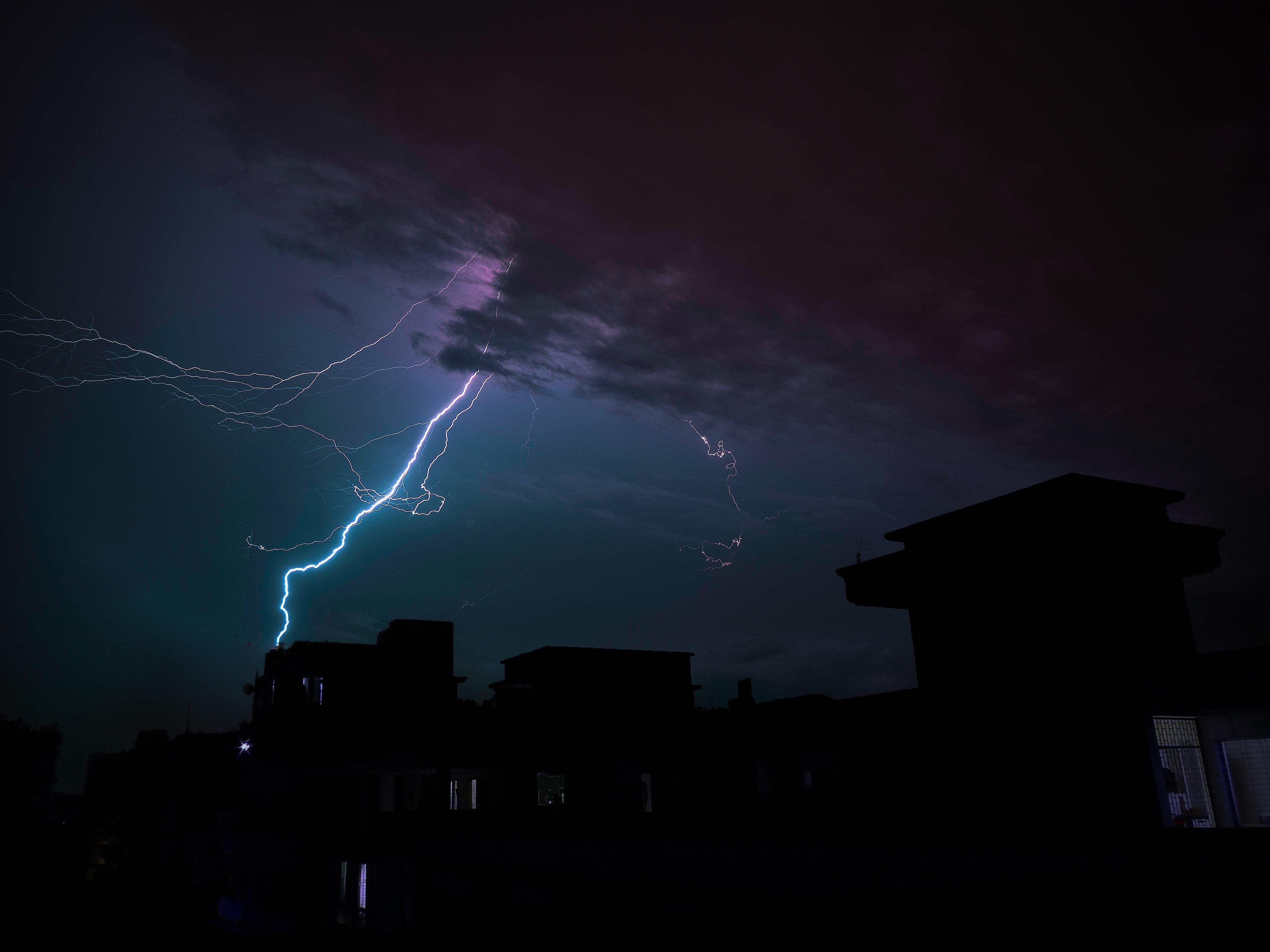 4608x3456 4608x3456 #cloud, #dark, #city, #sky, #lightning, #weather, # thunderstorm, #overcast, #rayo, #building, #storm, #night, #Free picture, #thunder, #black, #long exposure, #silhouette, #purple. Mocah HD Wallpaper