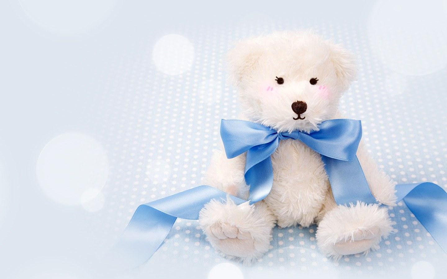 1440x900 Cute plush toy bear wallpaper