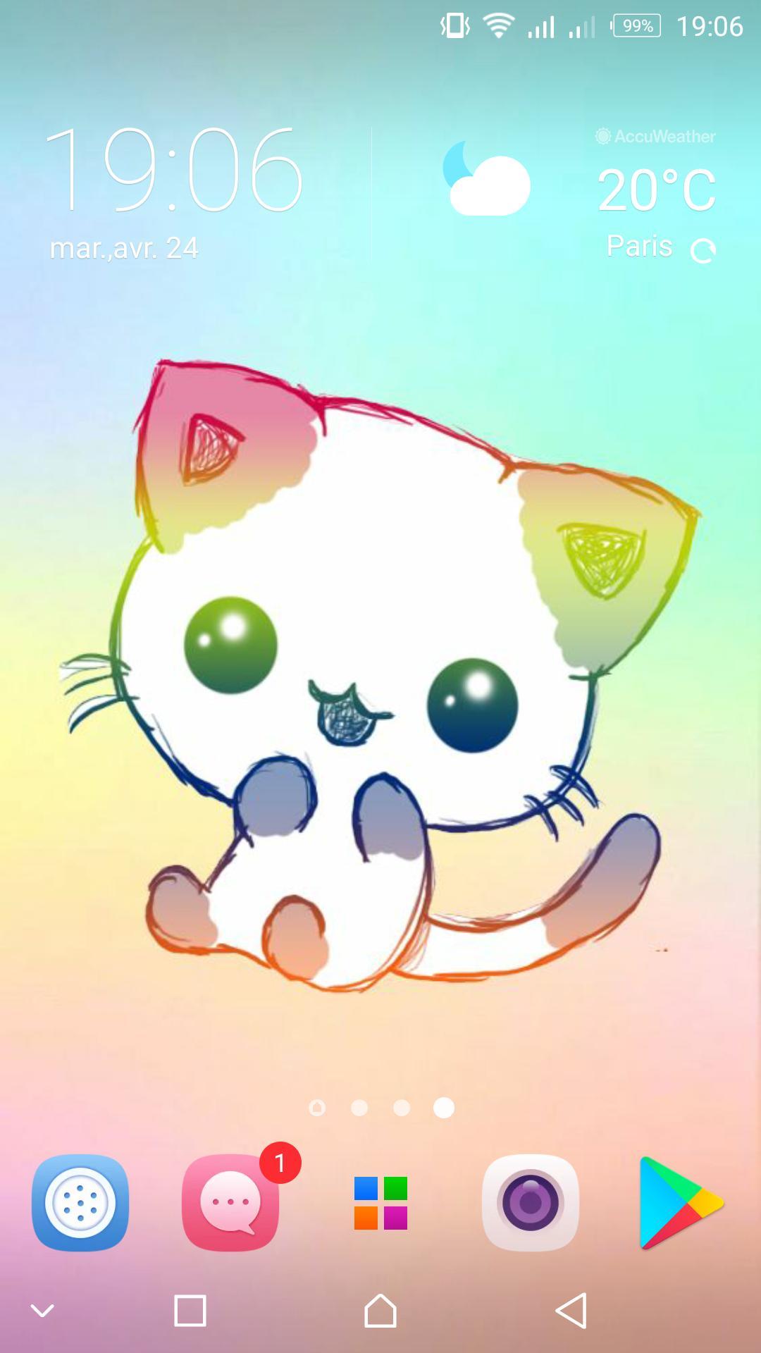 1080x1920 Cute Cartoon Cat Wallpaper