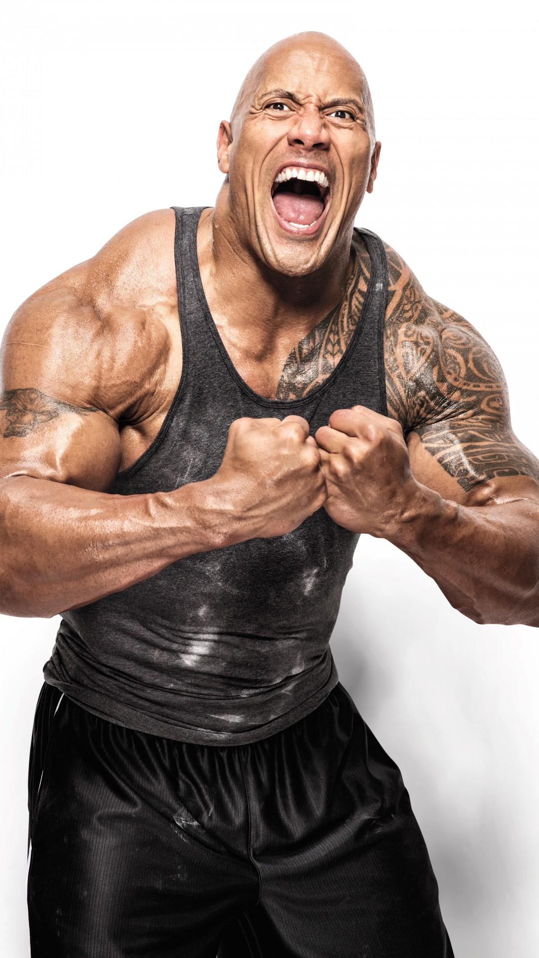 1080x1920 Wallpaper Dwayne Johnson, photo, 8k, Celebrities