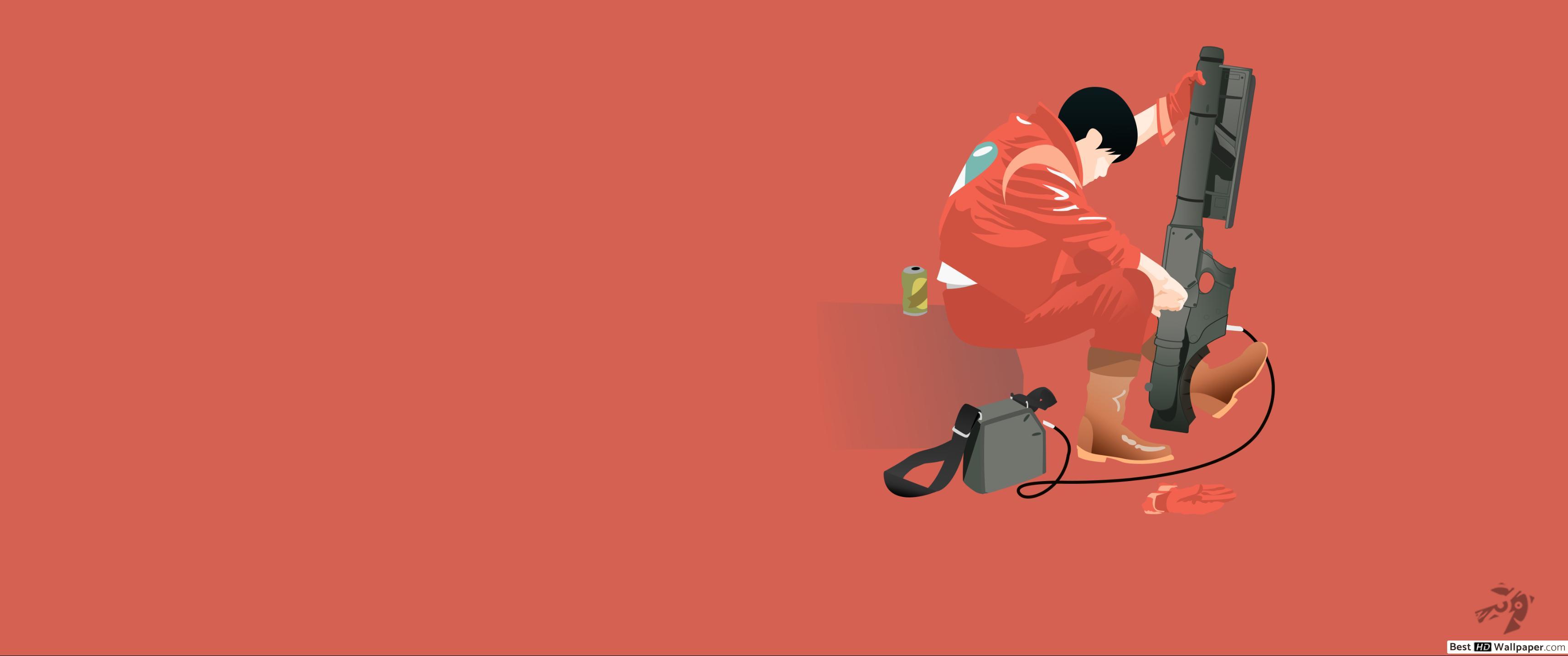 3440x1440 Akira Shotaro (Minimalist) HD wallpaper download