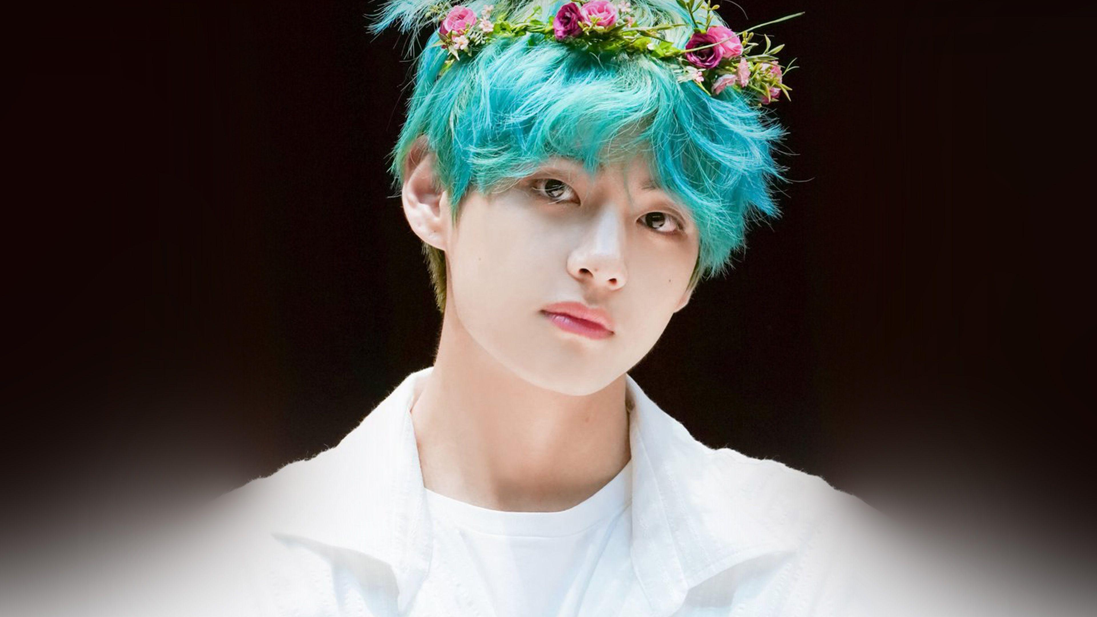 Blue hair Taehyung official PC - wide 5