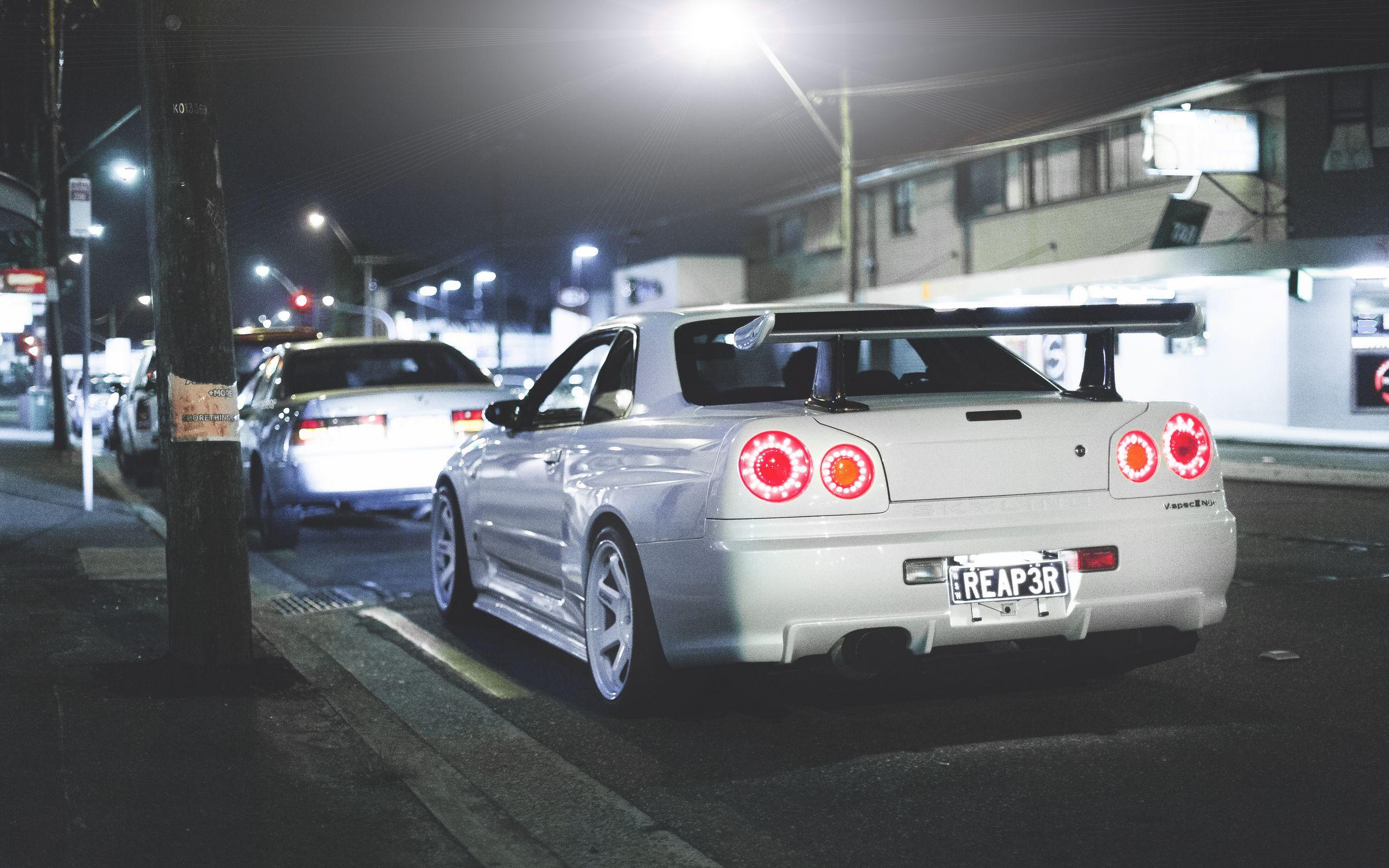 2560x1600 Download Wallpaper 2560x1600 Nissan, Skyline, R Gt R, Rear View Widescreen 16:10 HD Background