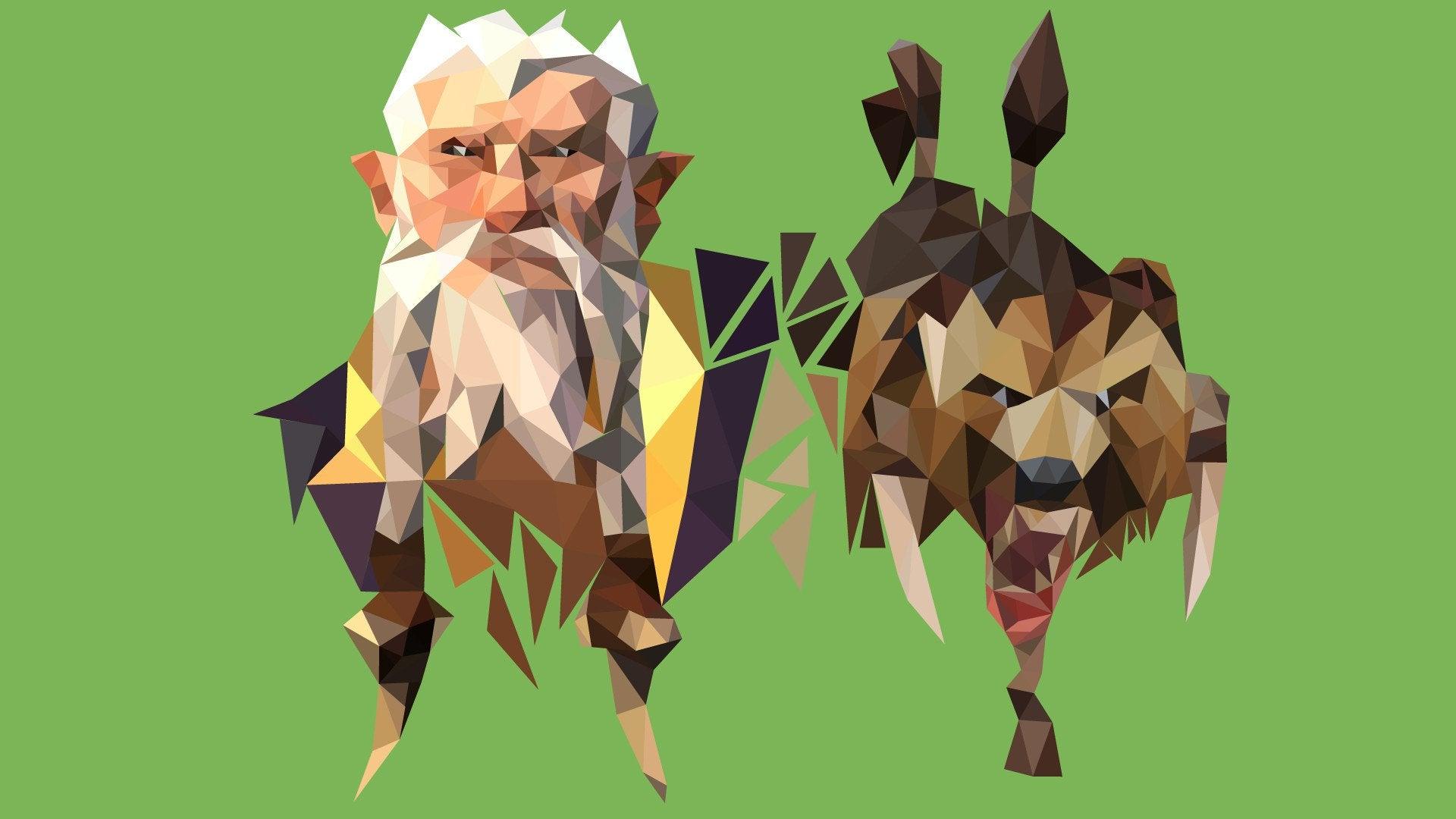 1920x1080 Lone Druid / Spirit Bear Low Poly 03: DotA2