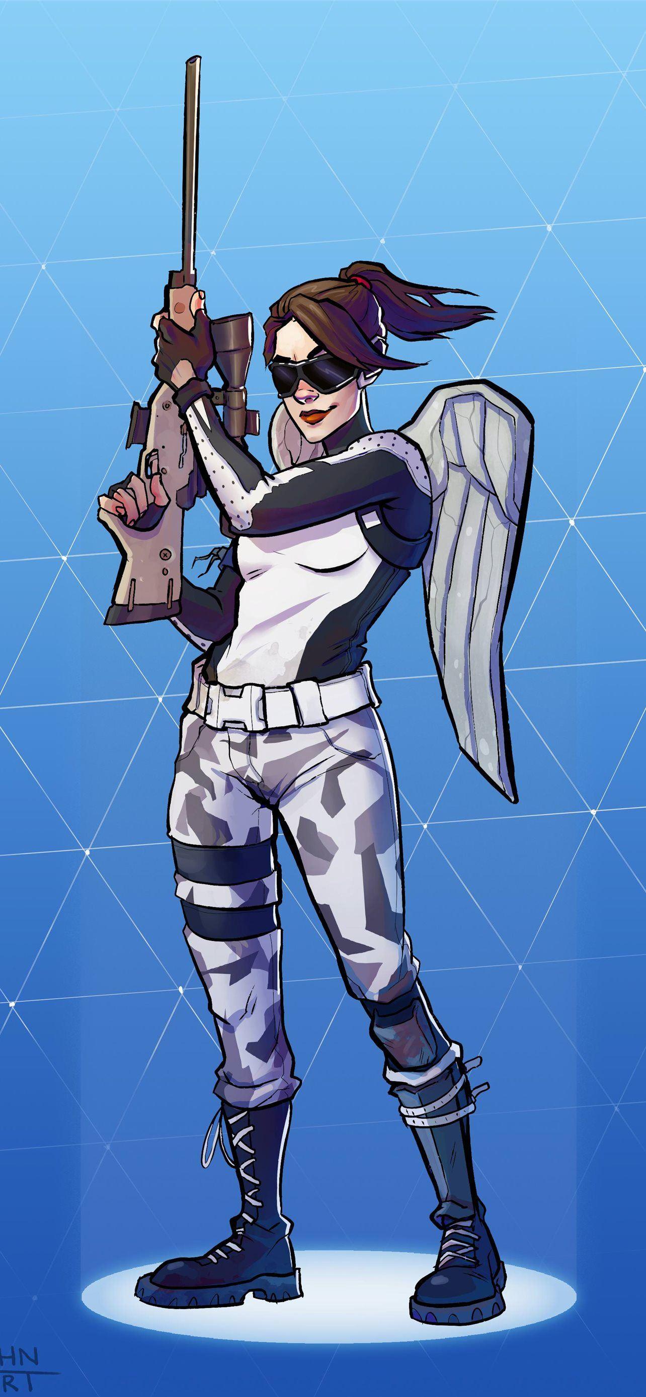 1284x2778 arctic assassin fortnite iPhone Wallpaper Free Download