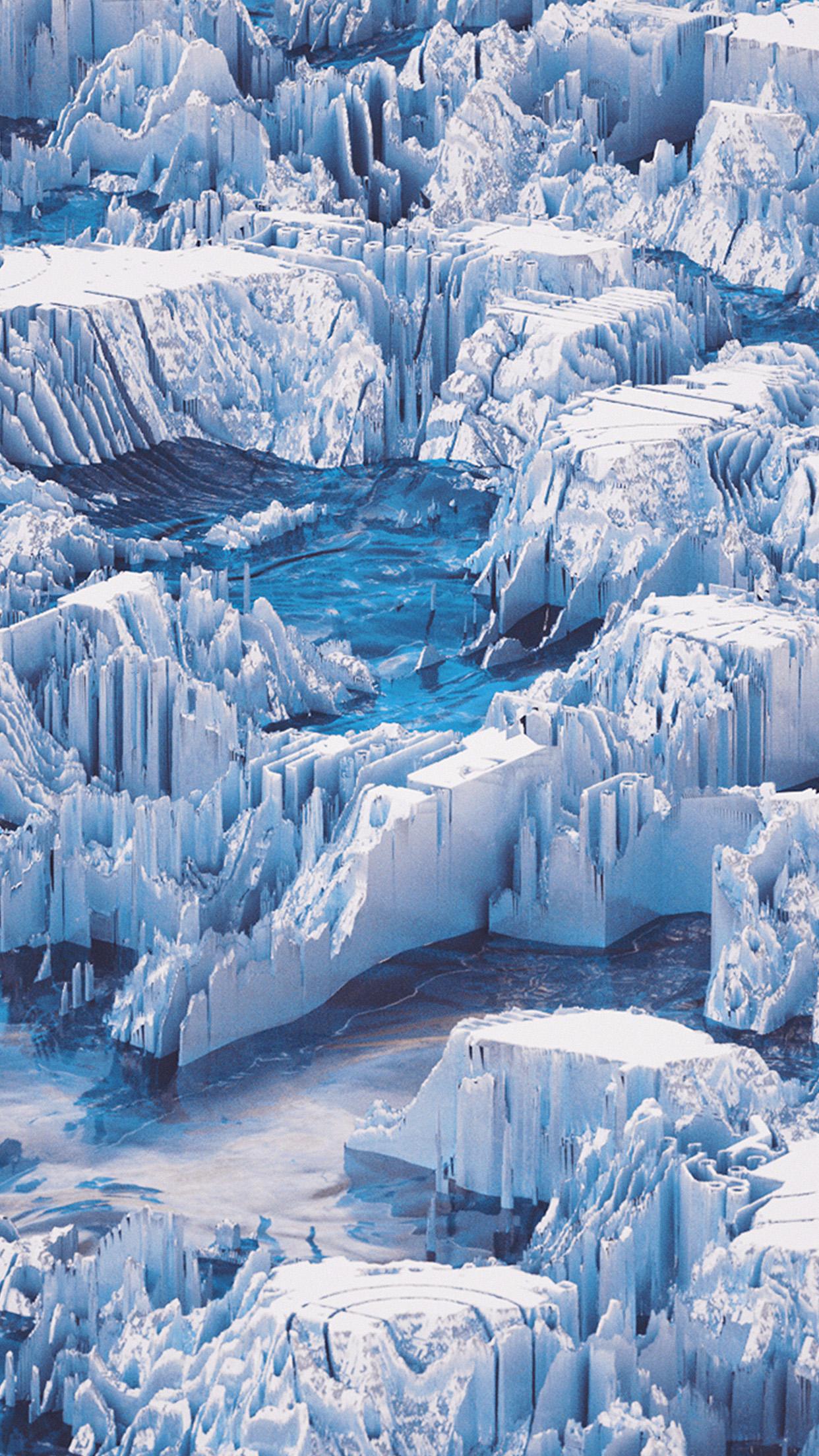 1242x2208 Ice Abstract Water Blue Cold Ice Pattern Background Wallpaper