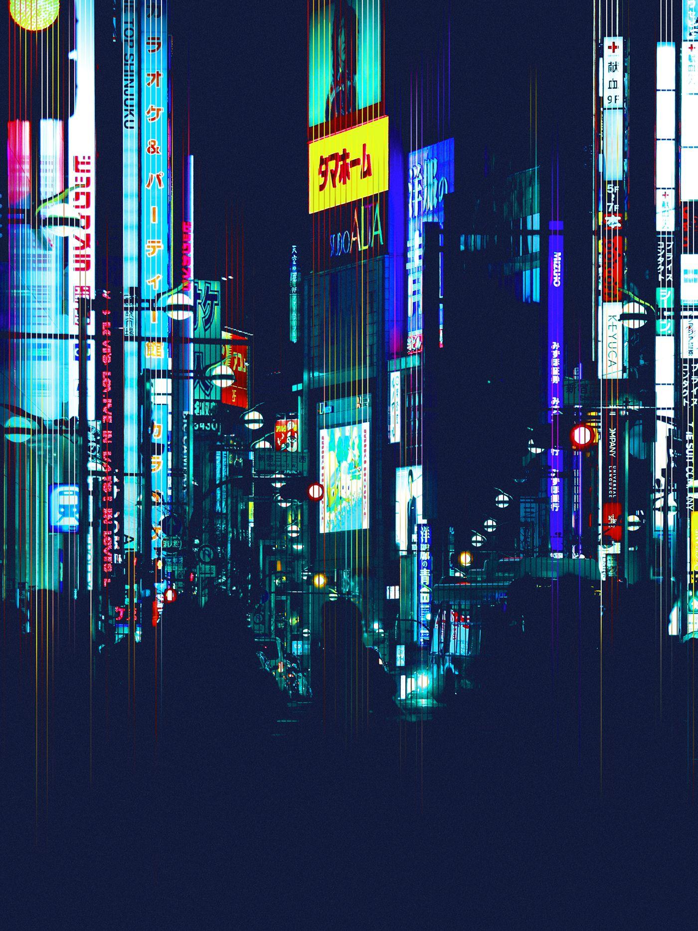 1400x1867 Cryptic Photographs of Tokyo by RETOKA. Netfloor USA. City lights wallpaper, City posters design, City lights