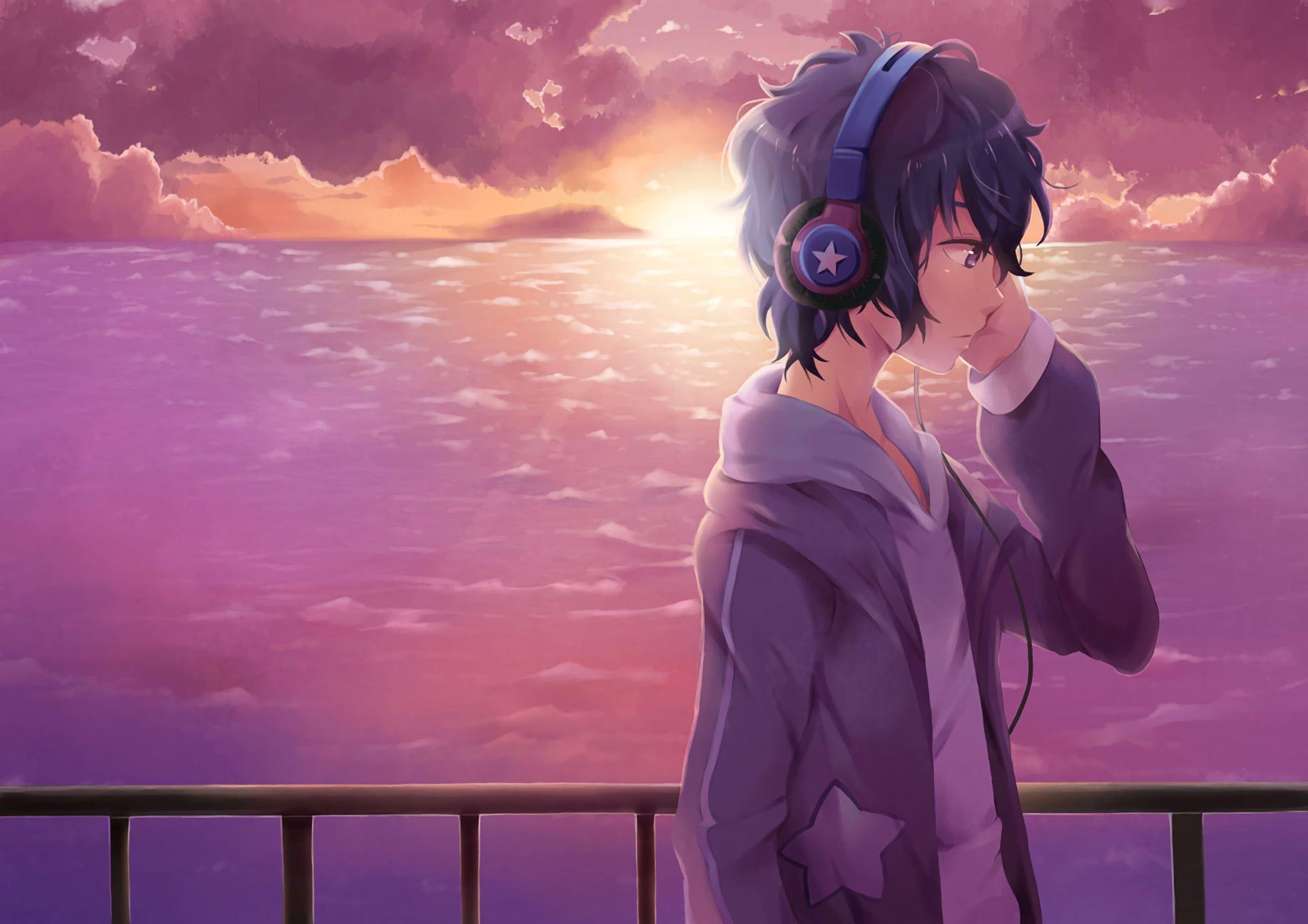 1920x1357 Anime #Original #Boy #Headphones Original (Anime) P #wallpaper #hdwallpaper #desktop. Anime boy with headphones, Anime, Anime boy
