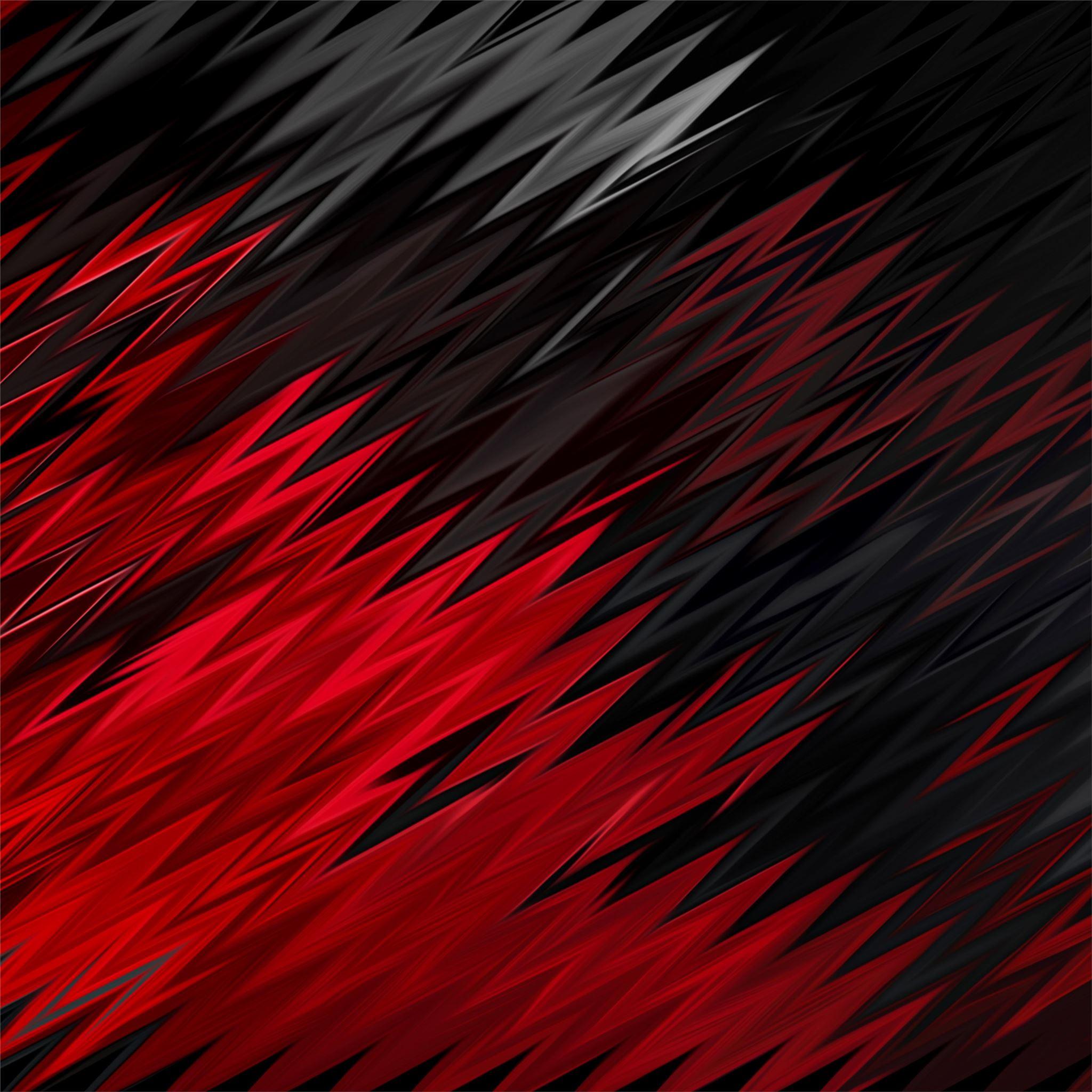 2048x2048 red black sharp shapes iPad Air Wallpaper Free Download