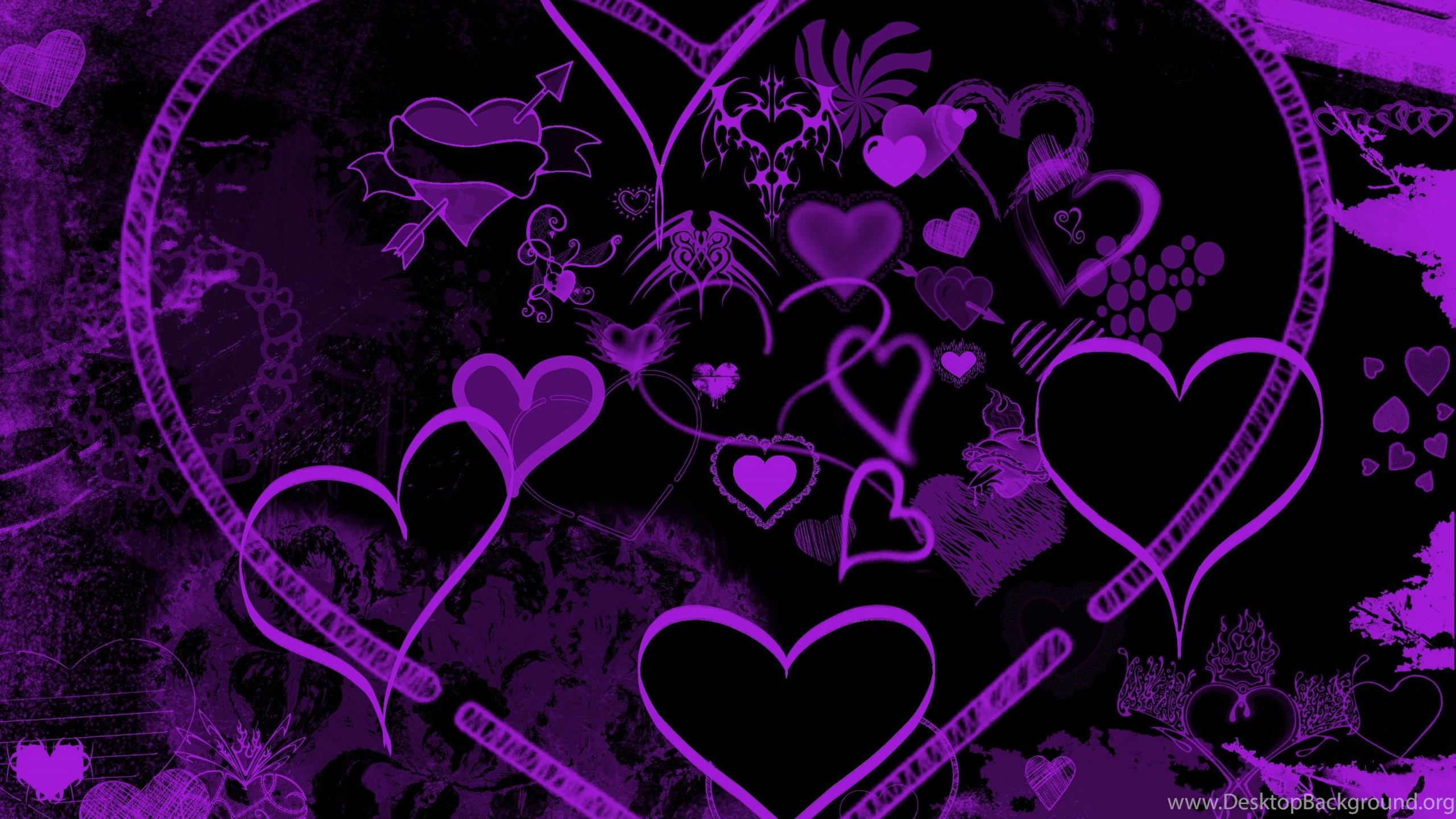 2560x1440 More Like Purple Hearts Wallpaper By Lavadragon Desktop Background