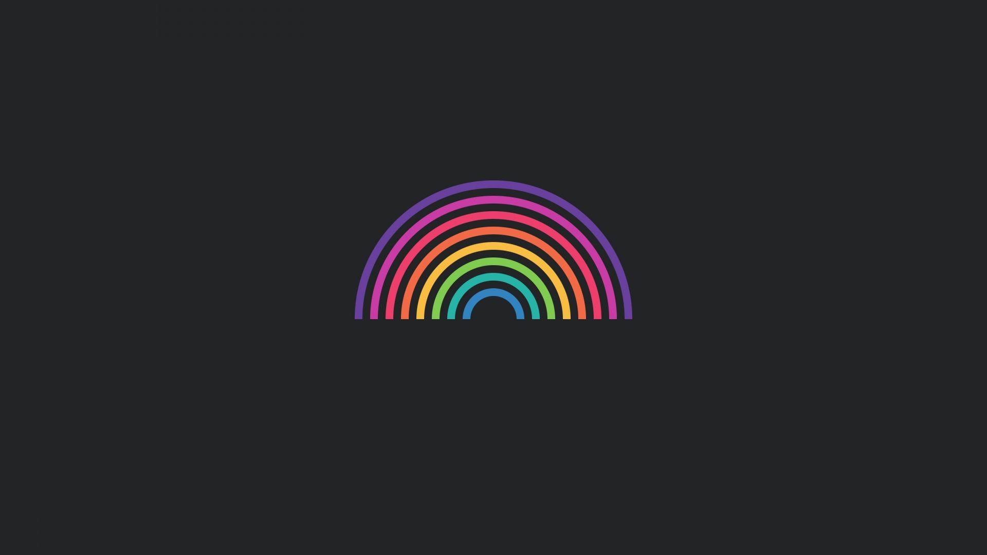 1920x1080 Minimalist Rainbow Laptop Wallpaper