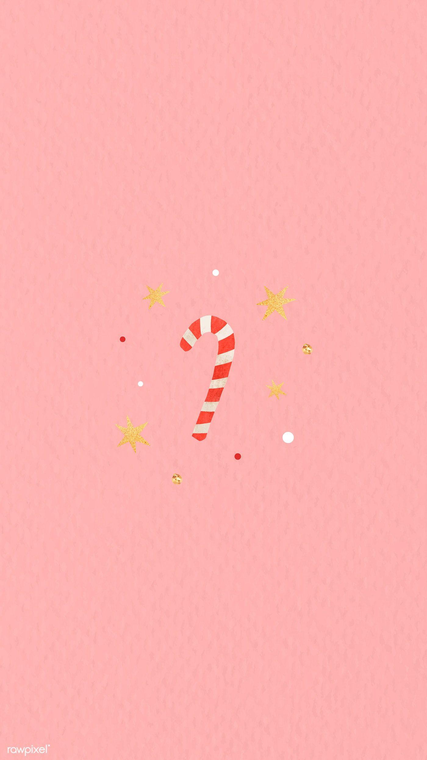 1400x2488 Download premium vector of Cute candy cane mobile phone wallpaper vector. Cute christmas wallpaper, Christmas phone wallpaper, Wallpaper iphone christmas