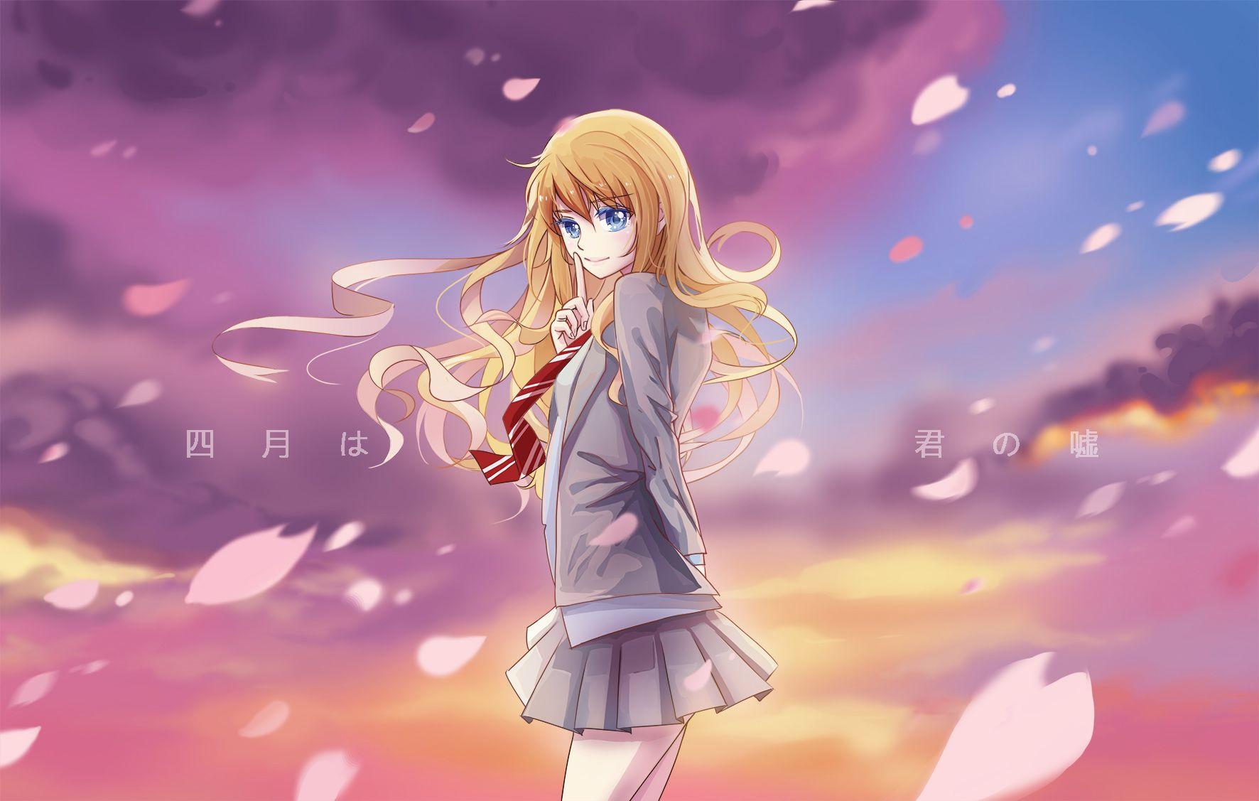 1772x1127 Download wallpaper from anime Your Lie in April with tags: Kaori
