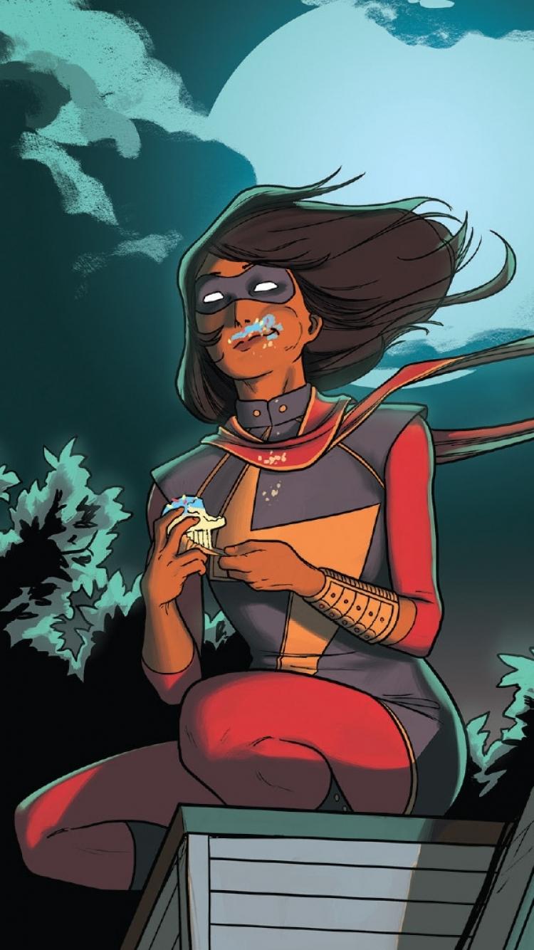 750x1334 Ms Marvel Wallpaper Phone