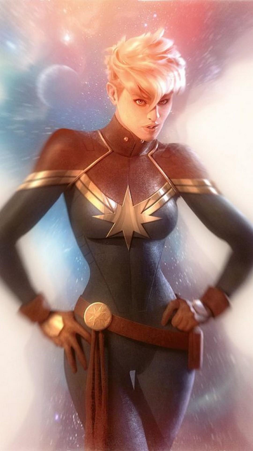 1080x1920 Captain Marvel Animated Phone 8 Wallpaper Phone Wallpaper HD