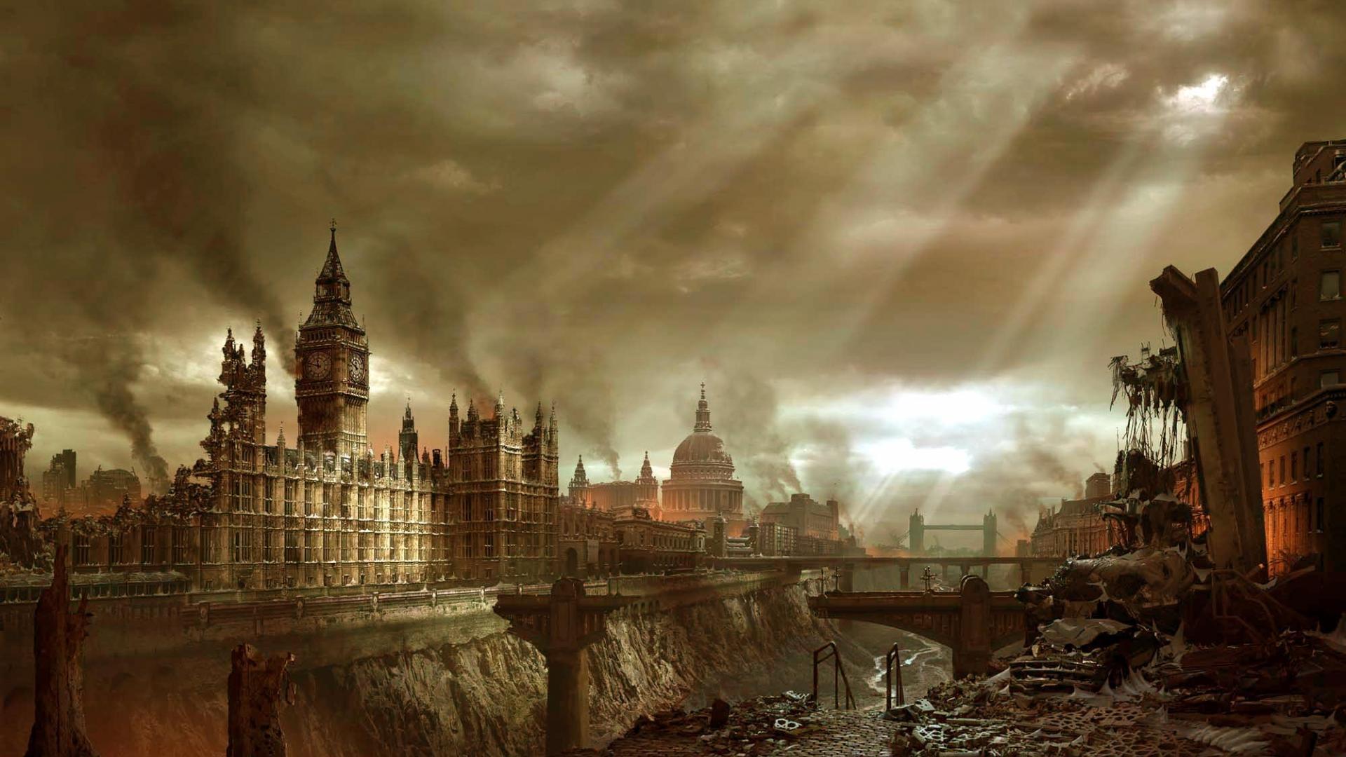 1920x1080 1920x1080 Britain London Destroyed Version Destroyed City