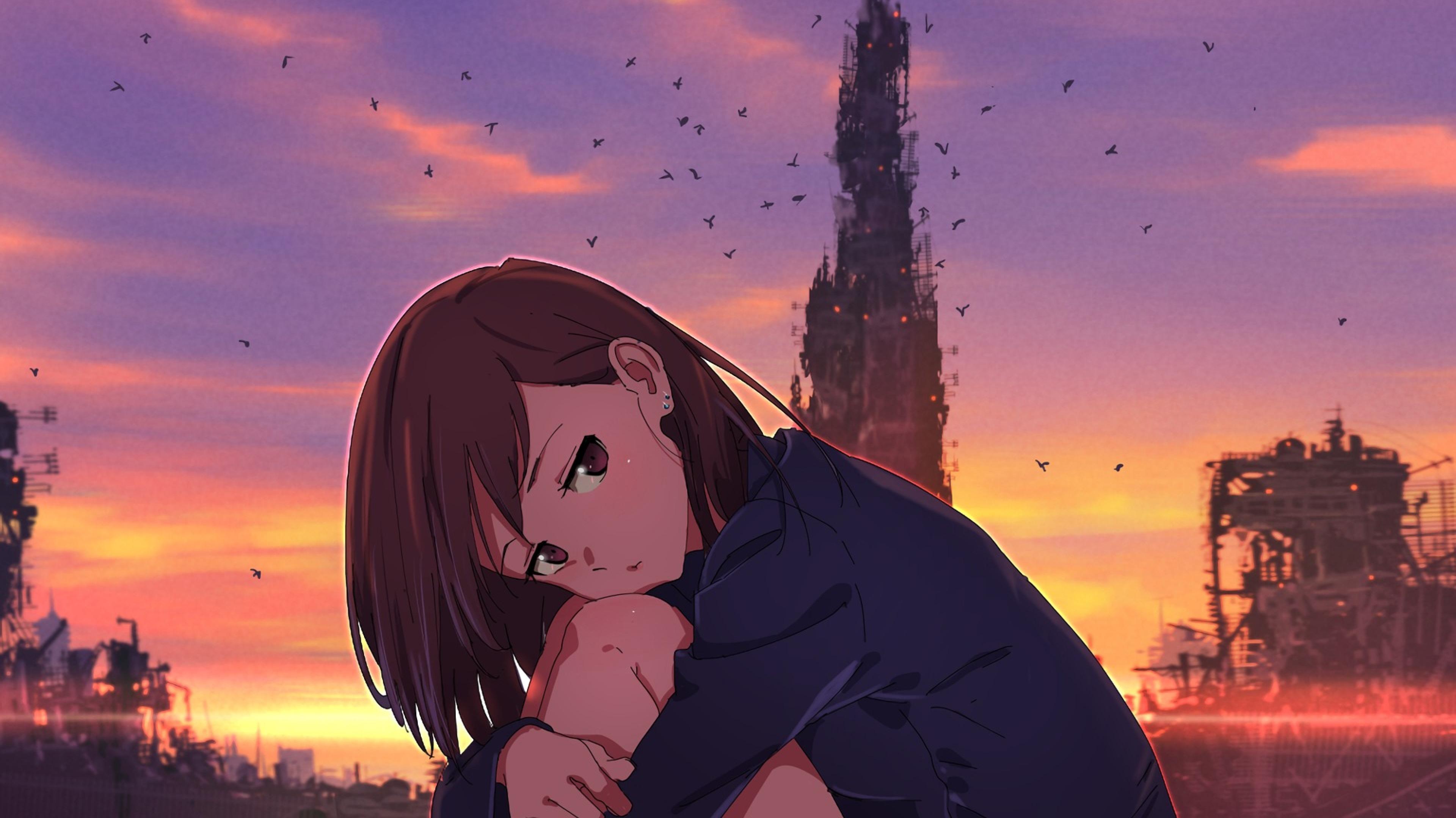 3840x2160 Broken Heart Anime Girl 4K Wallpaper, HD Anime 4K Wallpaper, Image, Photo and Background
