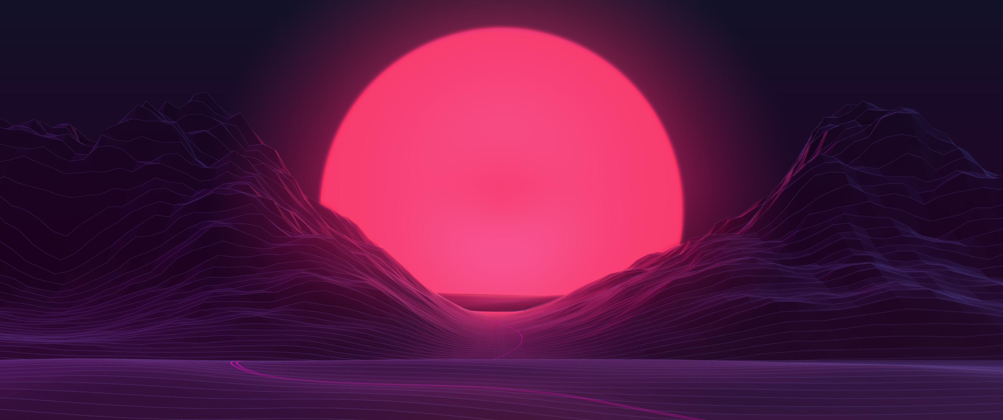 3440x1440 sunset, Neon Wallpaper HD / Desktop and Mobile Background