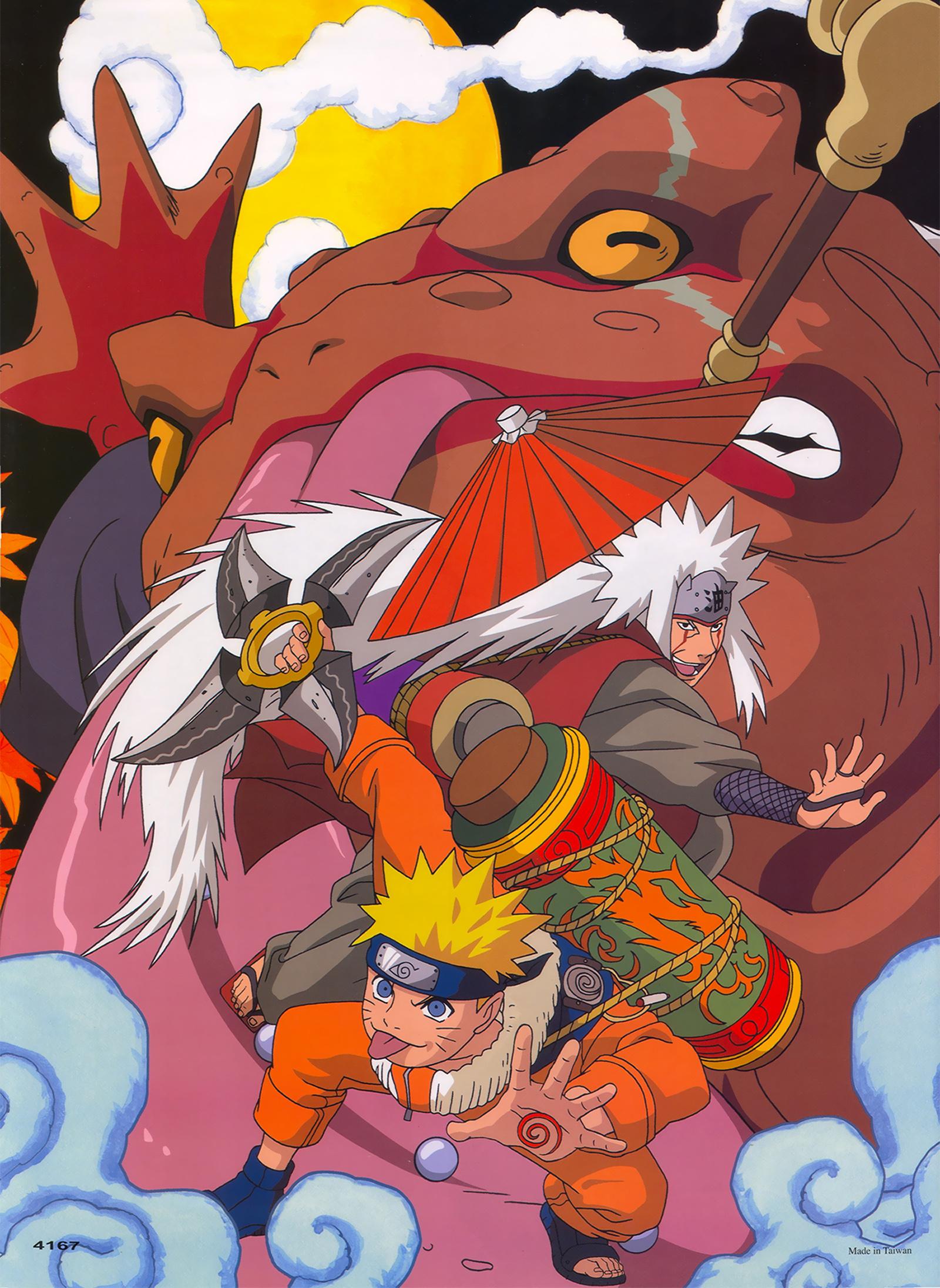 1600x2192 Naruto, Jiraya, and Gamabunta
