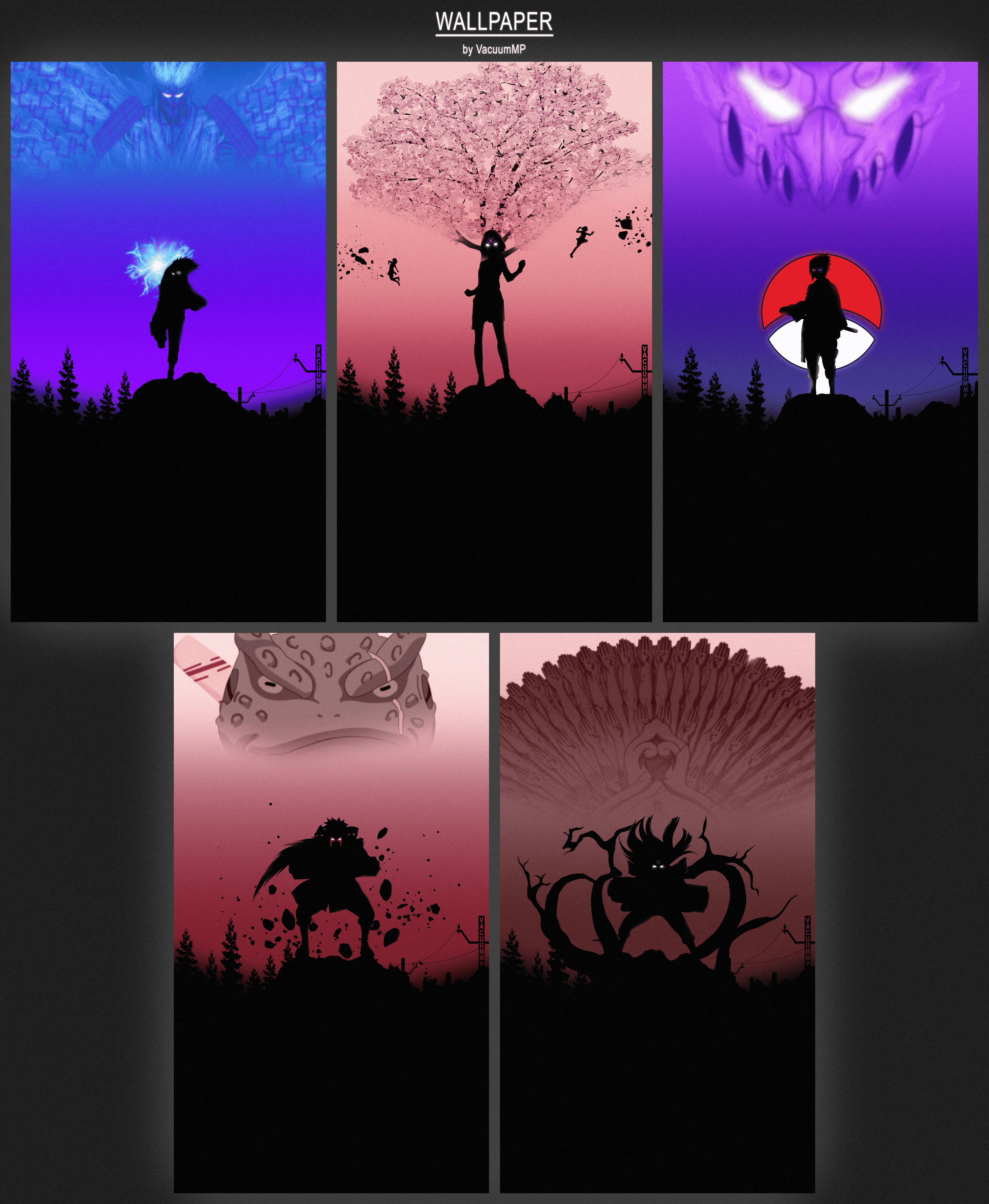 4518x5500 As i promised heres the next batch of Naruto phone wallpaper i made (Album in Comments): Naruto
