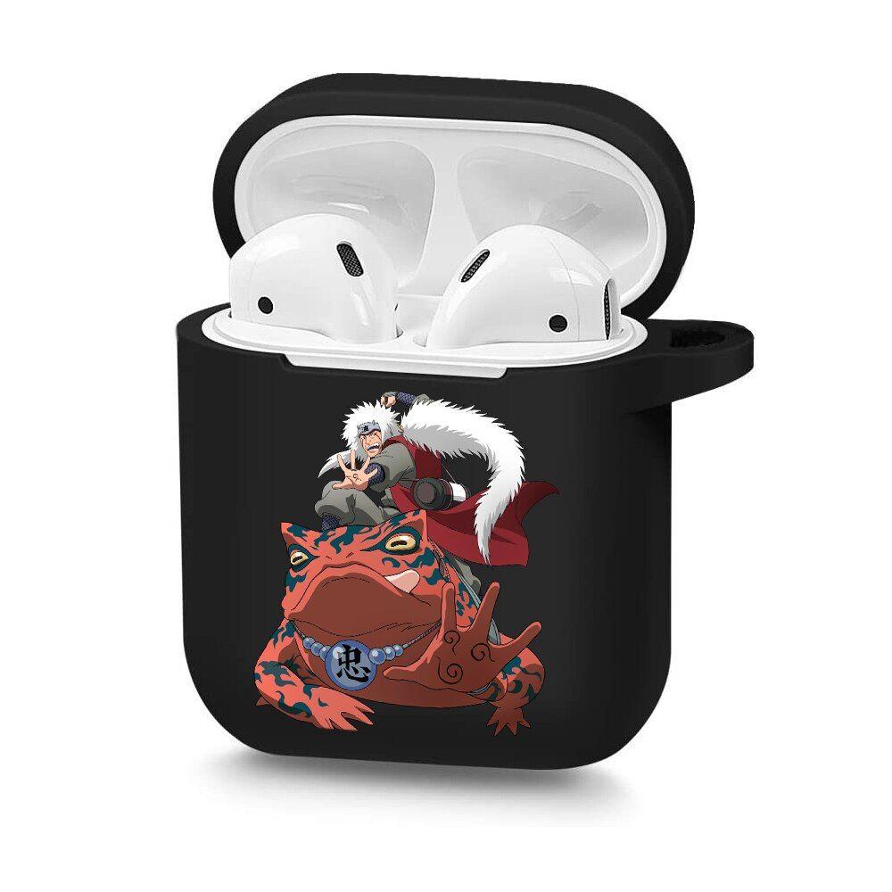1000x1000 The Great Jiraiya & Chief Toad Gamabunta Black Airpods Case
