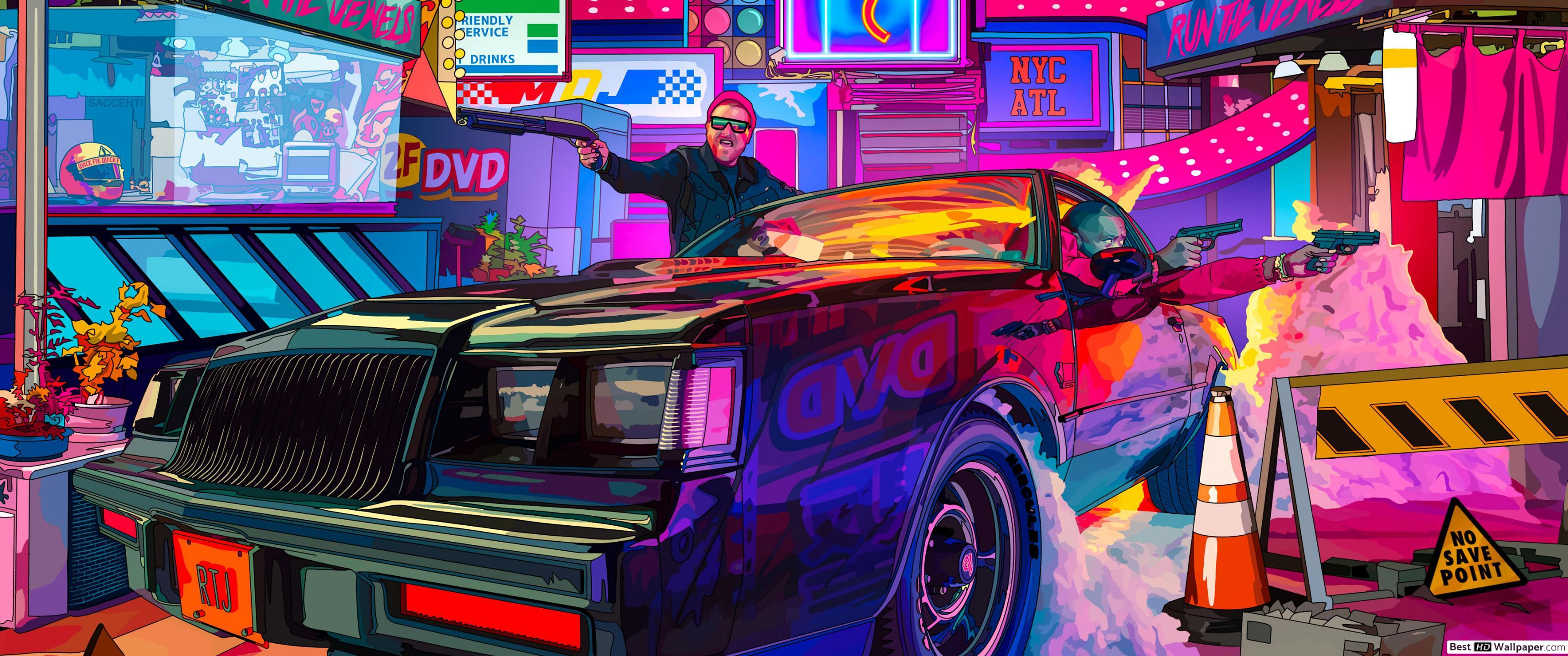 3440x1440 Cyberpunk 2077' Video Game (Neon Digital FA) HD wallpaper download