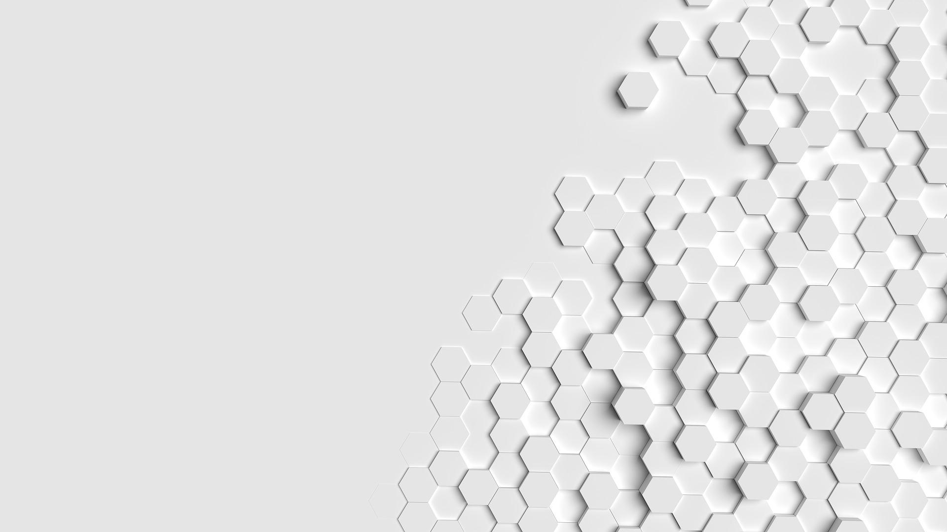 1920x1080 White Hexagon Wallpaper HD
