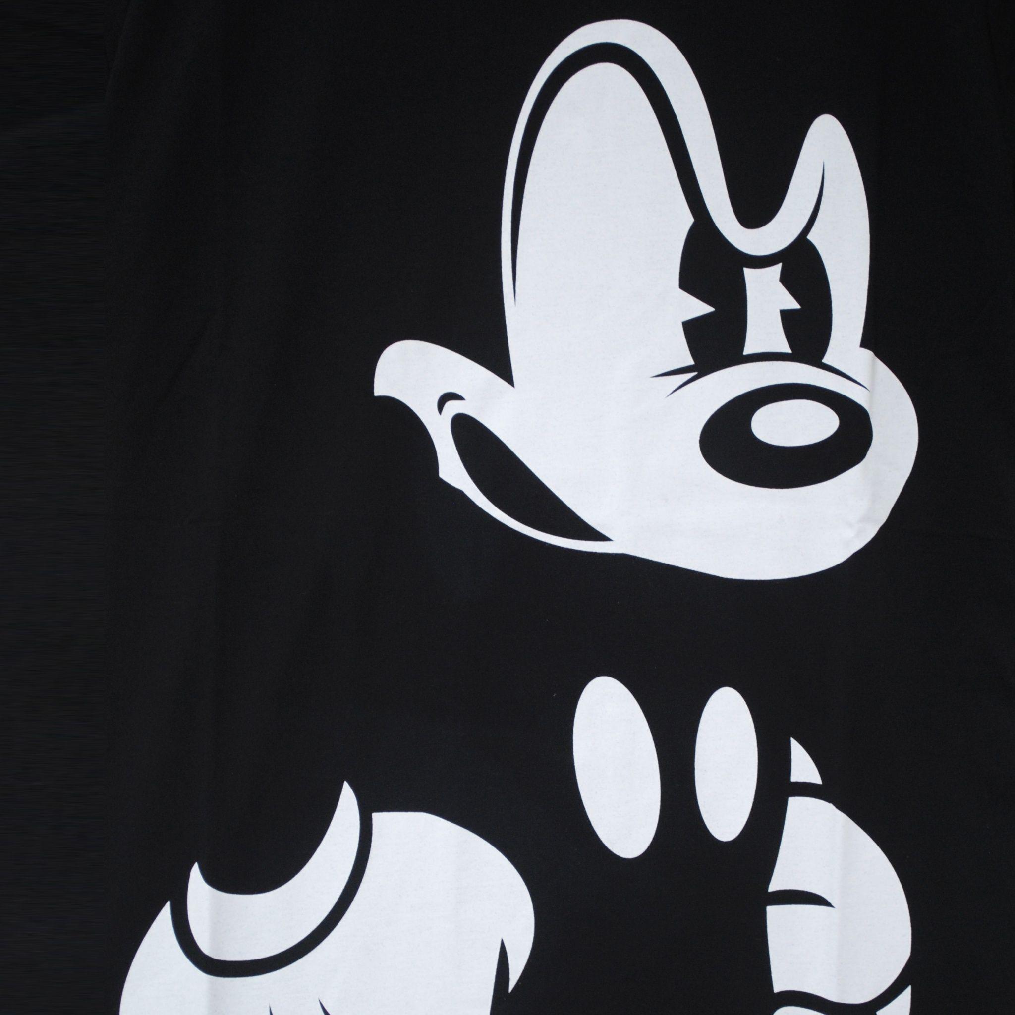 2048x2048 Mickey Mouse Black Wallpaper