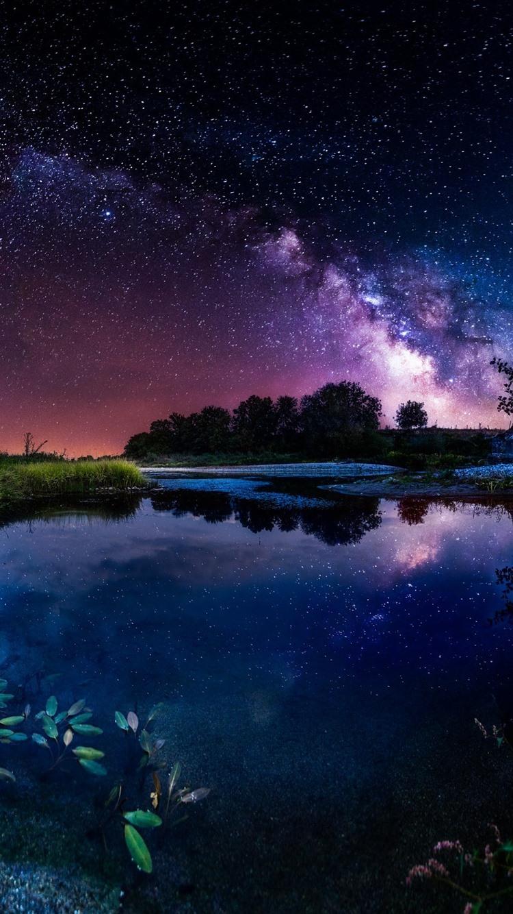 750x1334 Night Sky Stars Wallpaper iPhone