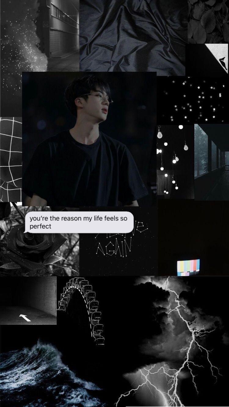 750x1333 Kim Seokjin Wallpaper Lockscreen. Seni modern, Wallpaper hitam, Wallpaper lucu