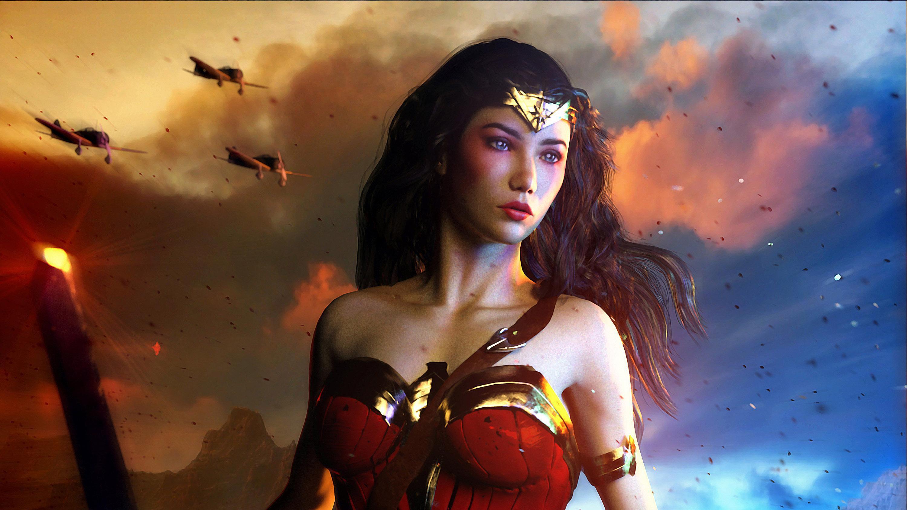 3000x1688 Female Superhero Wallpaper