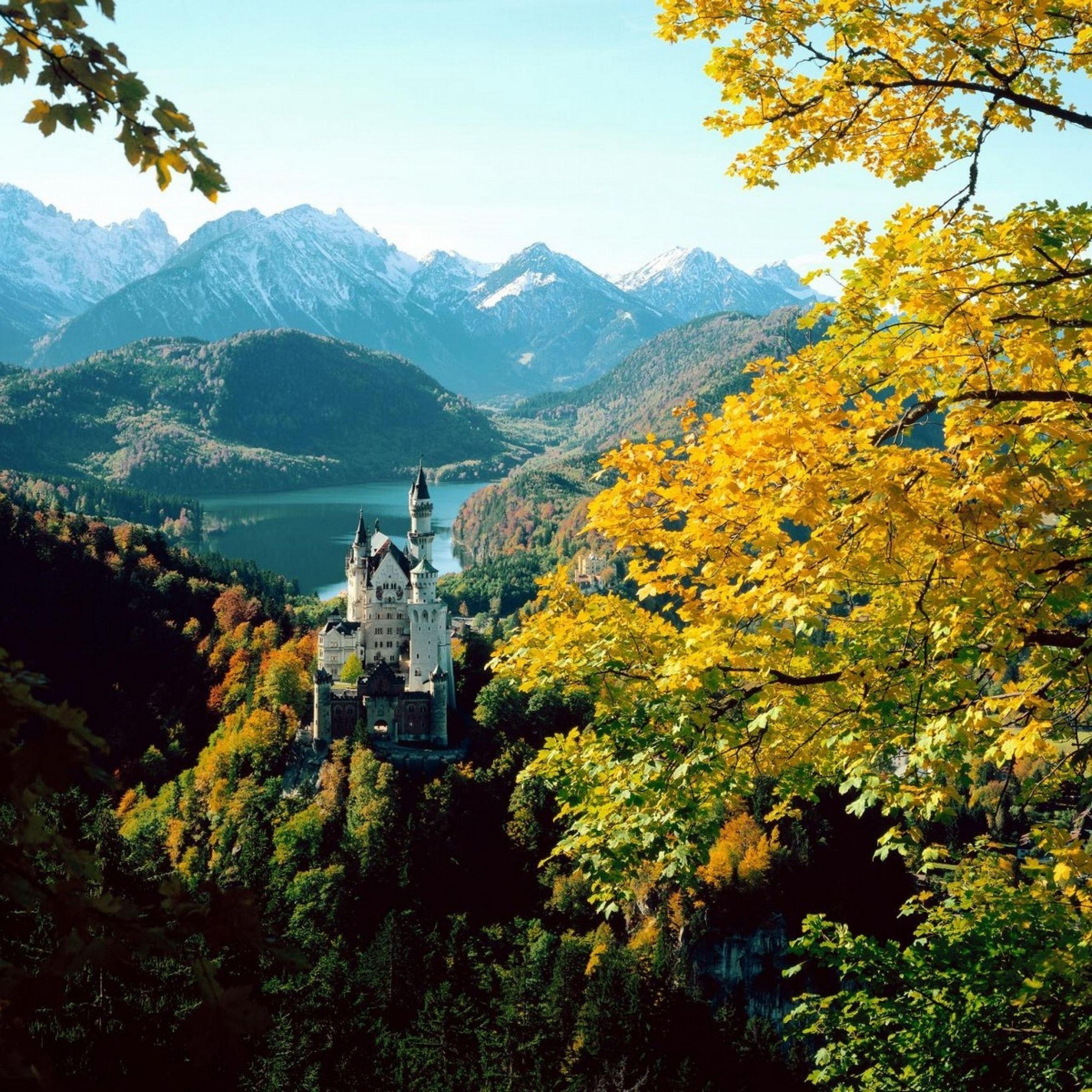 2732x2732 Castle bavaria height autumn germany iPad Pro Wallpaper Free Download