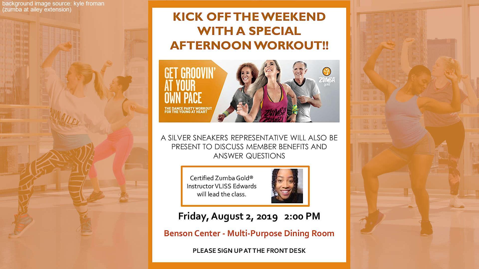 1920x1080 Friday afternoon Zumba workout. Dorothy C. Benson Senior Multipurpose Complex