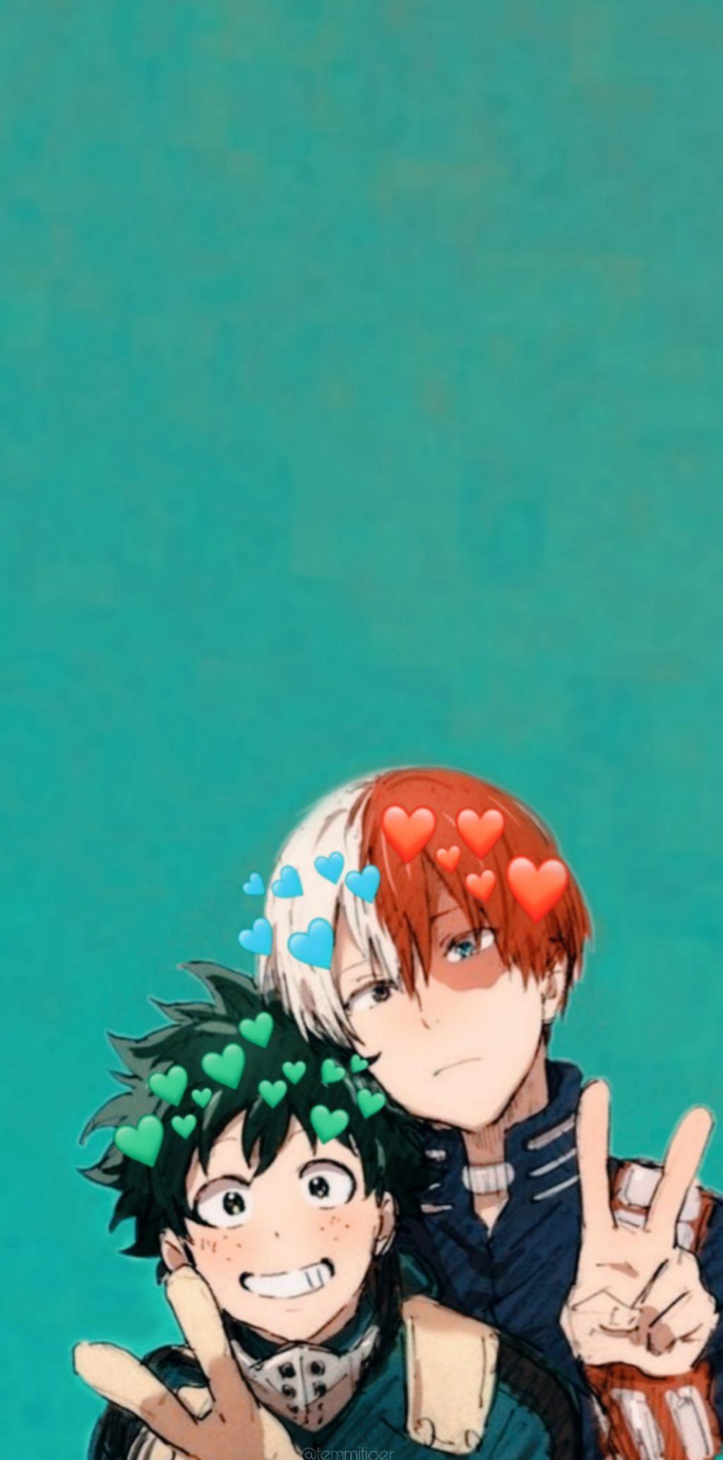 1024x2066 Todoroki And Deku Aesthetic Wallpaper