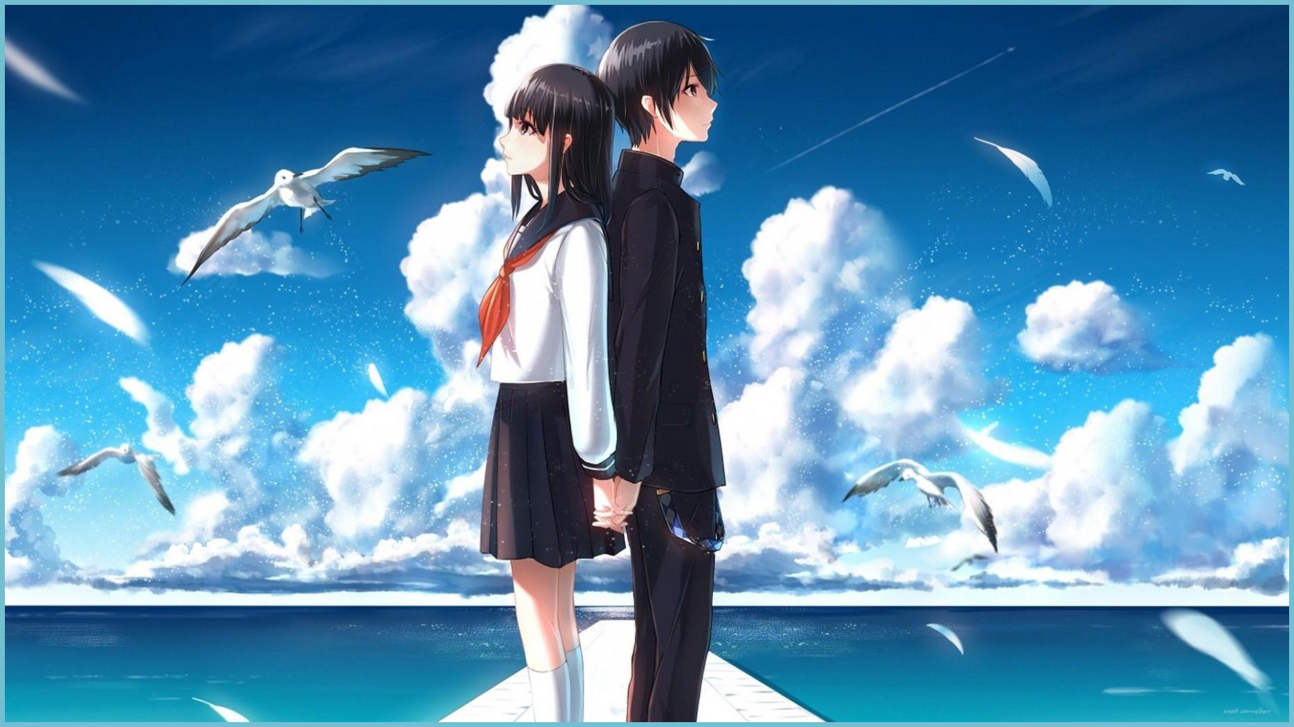 Wallpaper 4k Embraced And Endeared Anime Couple Wallpaper