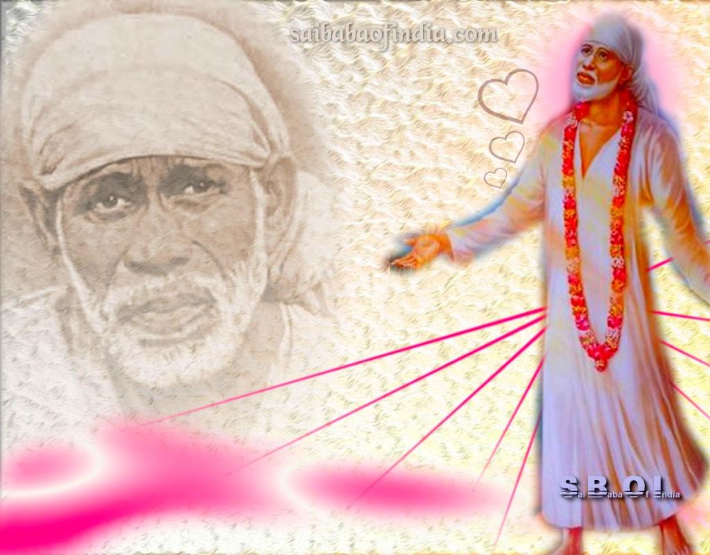 1024x800 Sai Baba Of India -Wallpaper