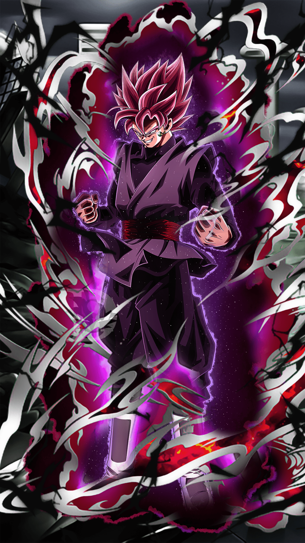 1024x1820 Black Goku HD Mobile Wallpaper