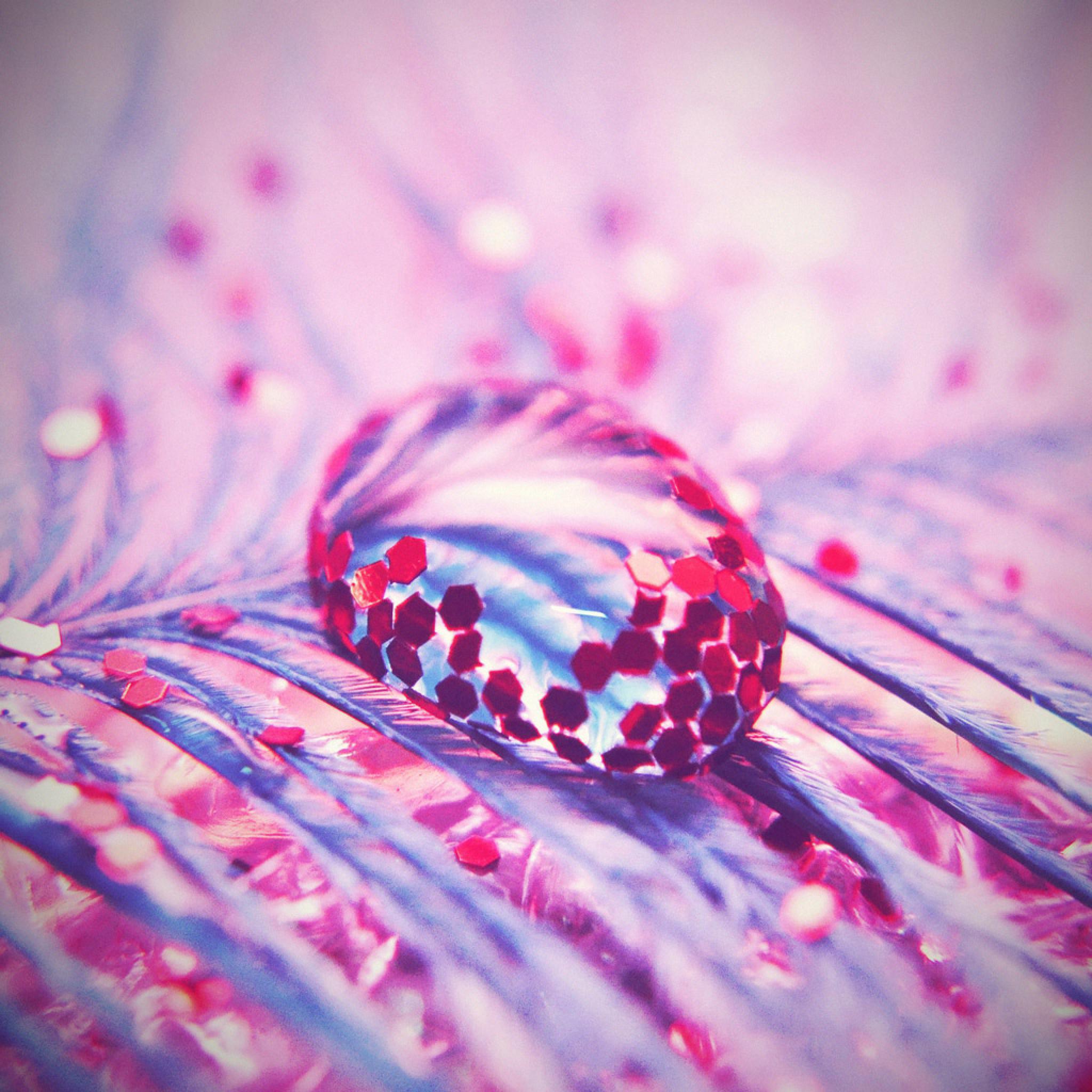 2048x2048 Water Drop Heart Wallpaper
